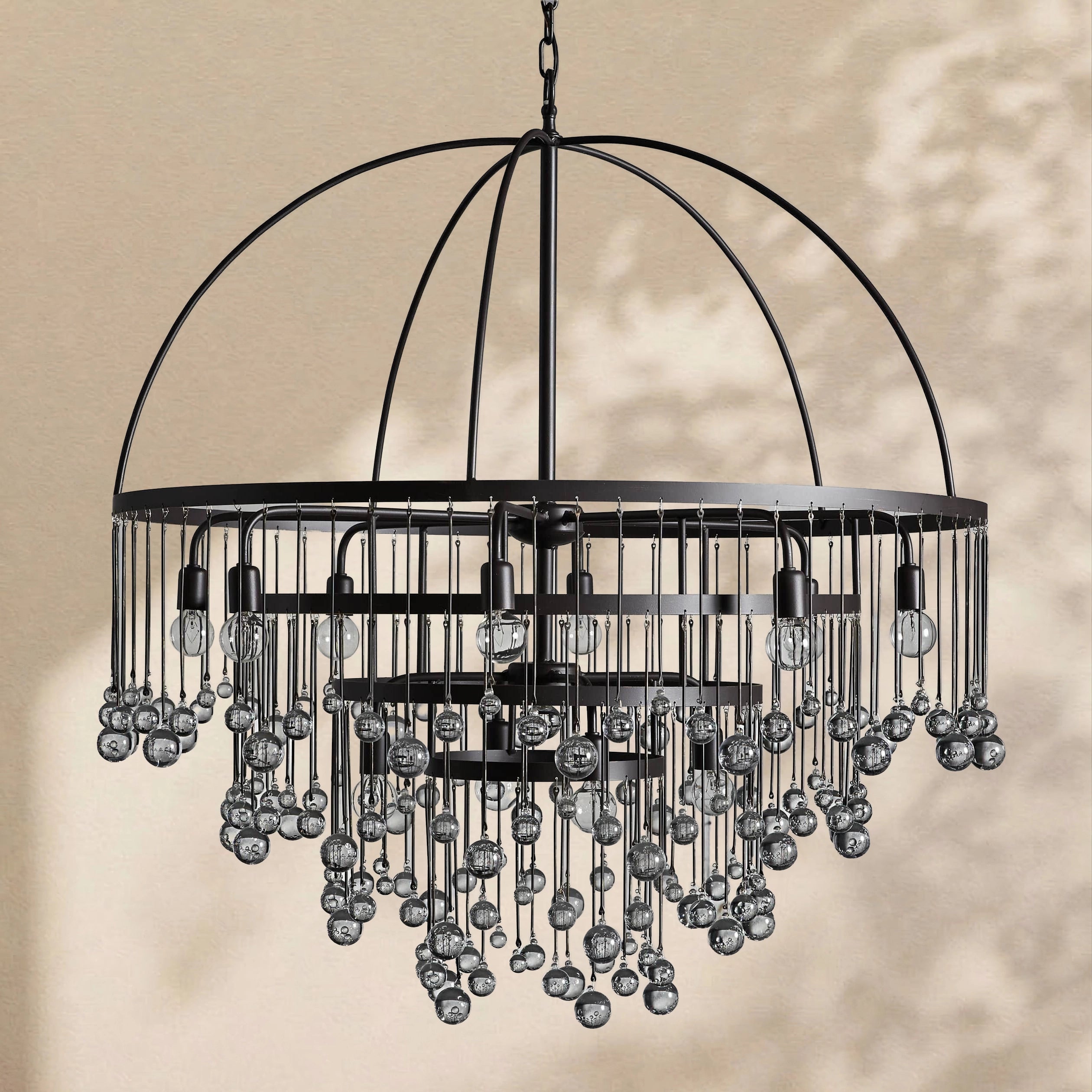Aubrey Modern Crystal Ball 4 Tier Chandelier