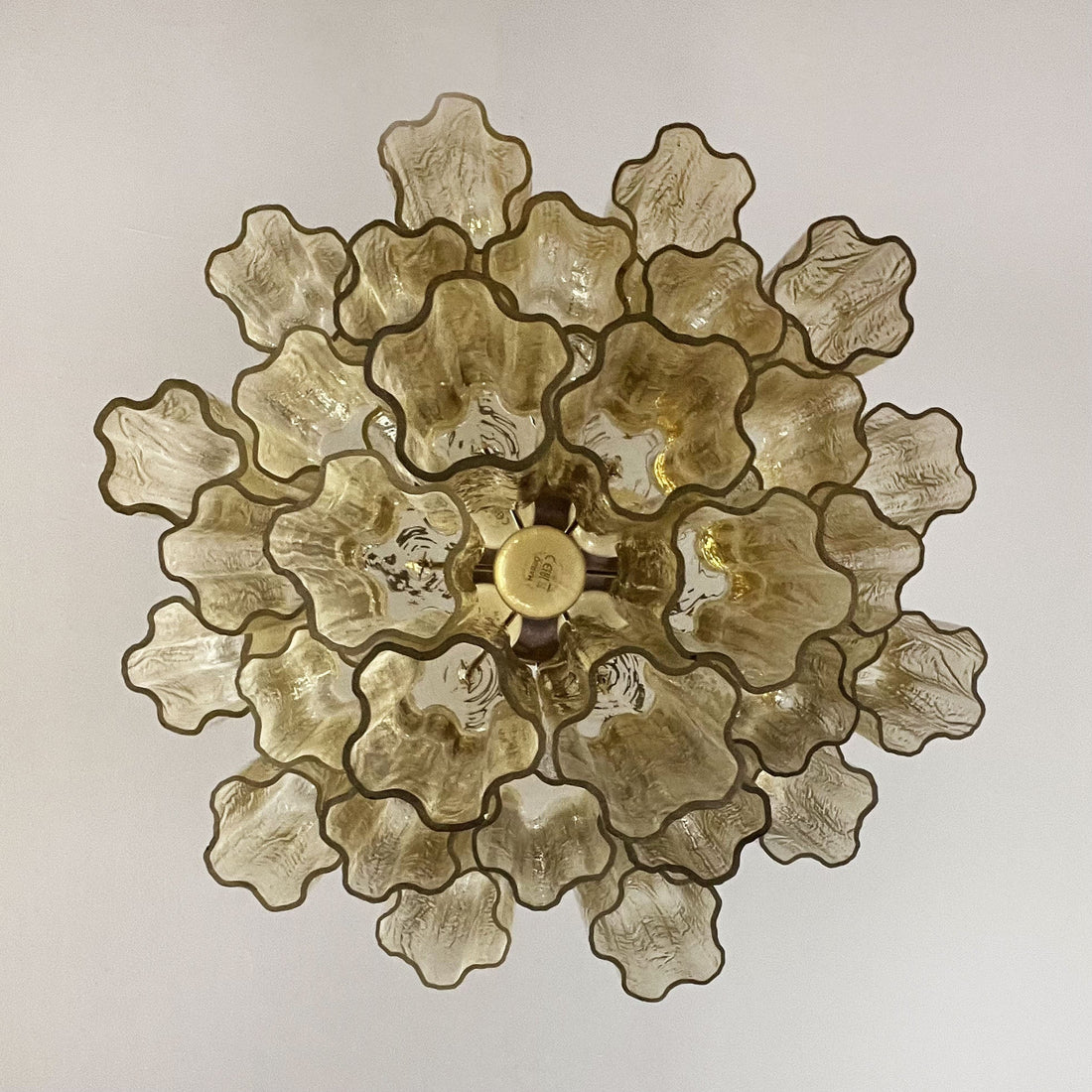 Murano Chandelier 30 Yellow Glass Tubes