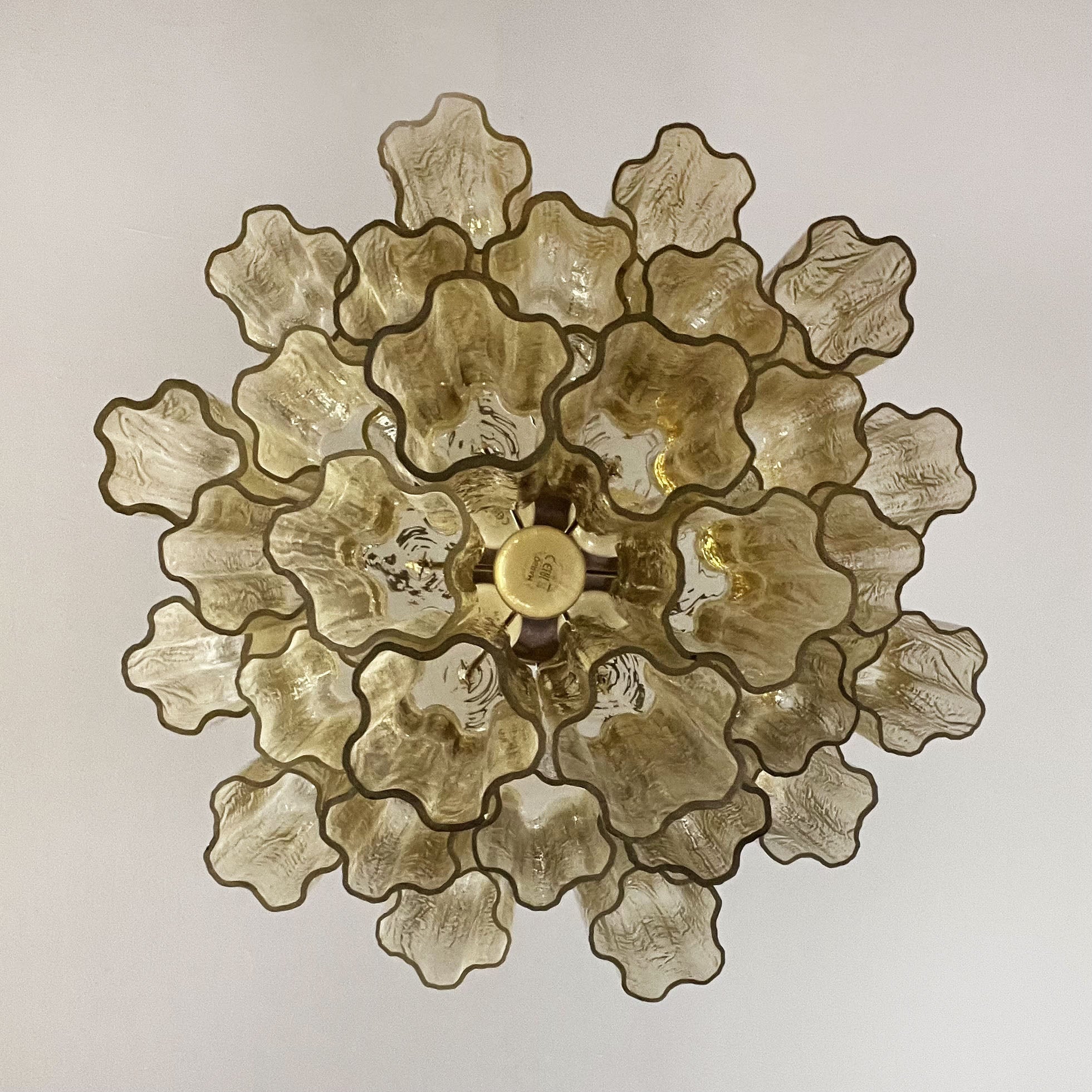 Murano Chandelier 30 Yellow Glass Tubes