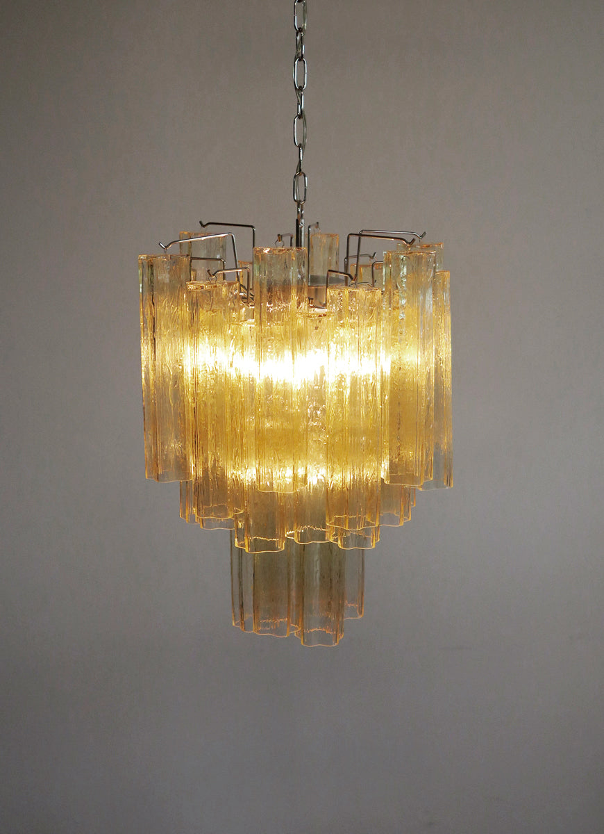 Murano Chandelier 30 Yellow Glass Tubes