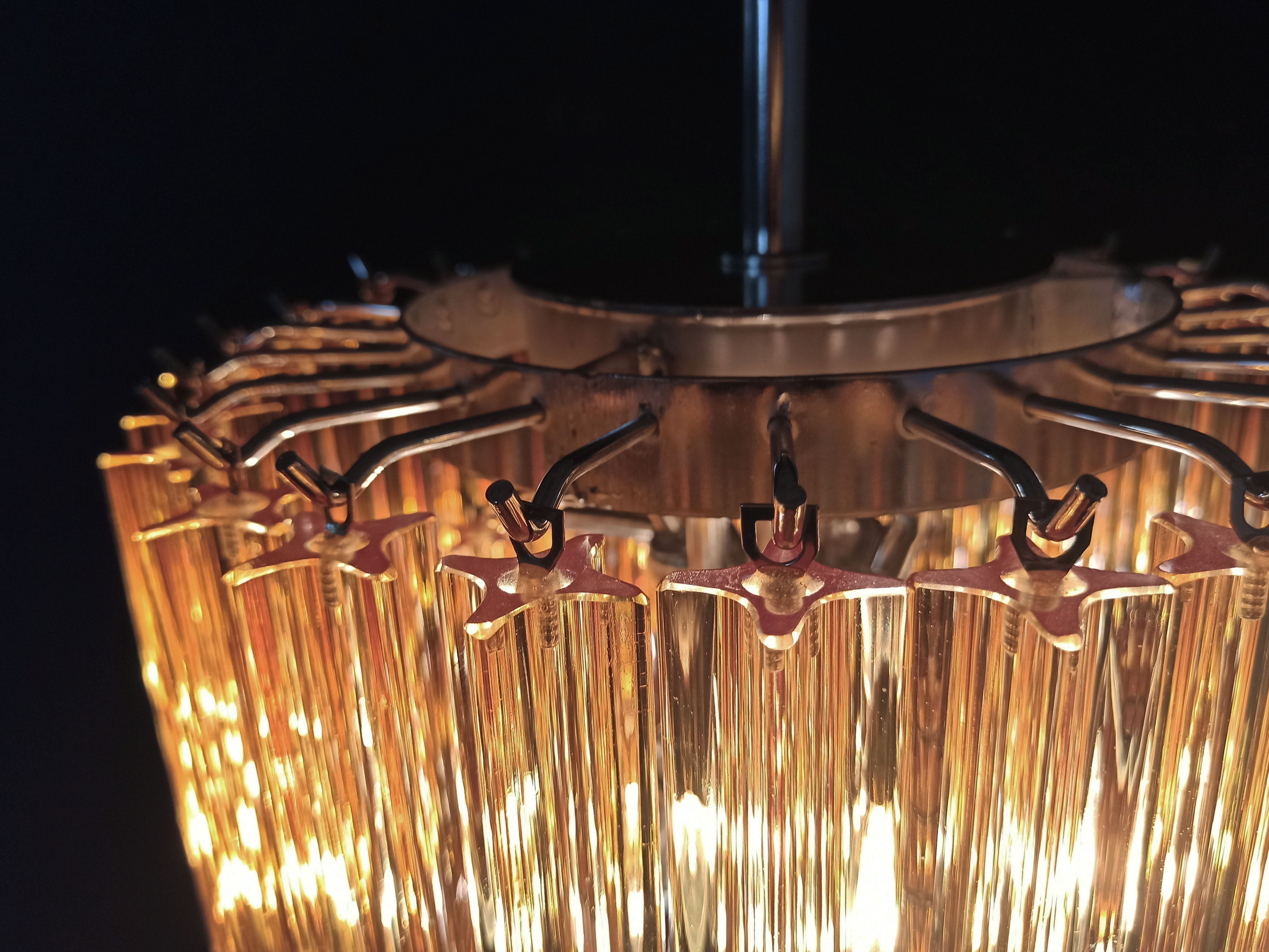 Murano Chandelier 54 Yellow Prism Glasses