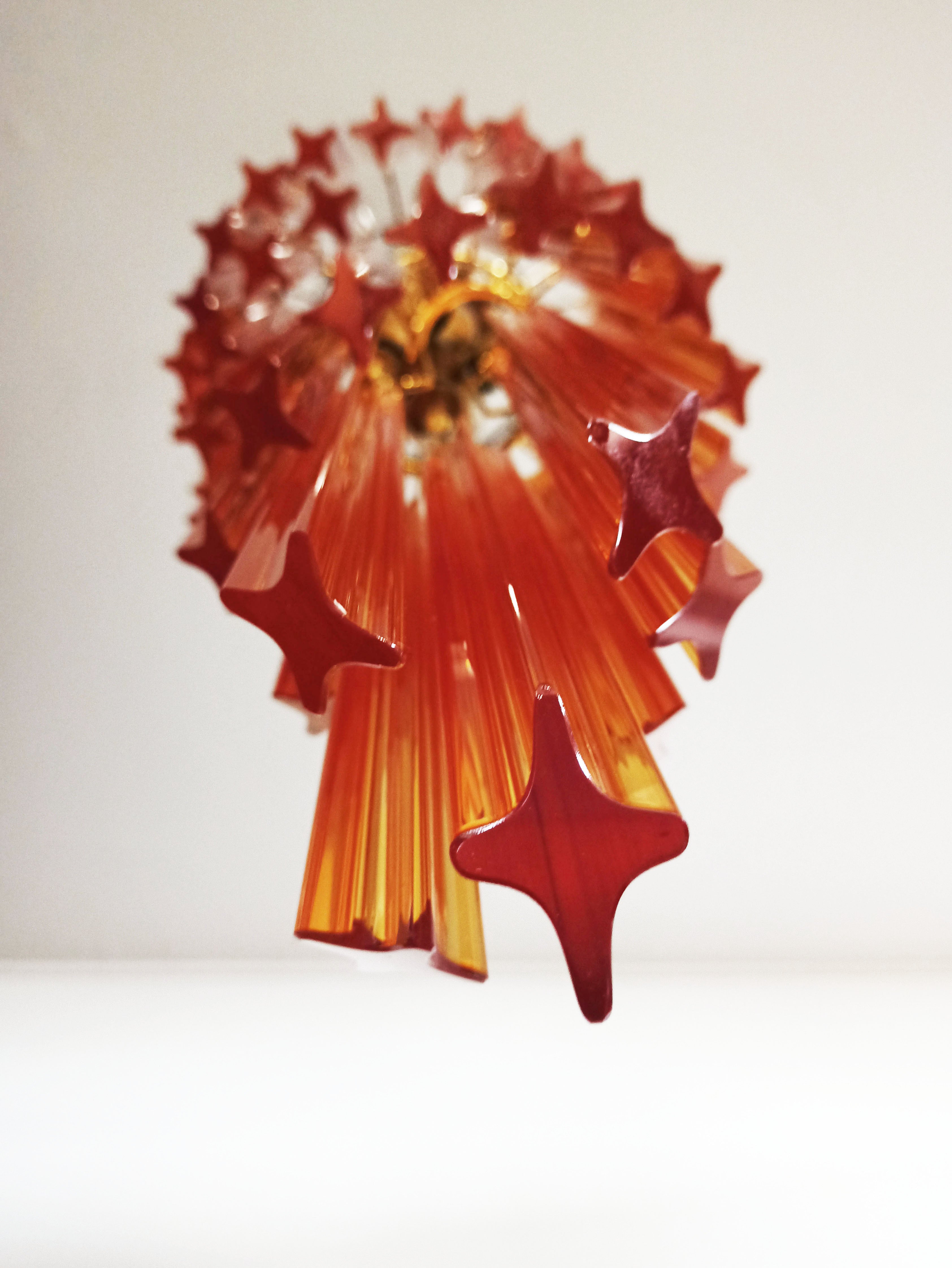 Murano Chandelier 54 Yellow Prism Glasses