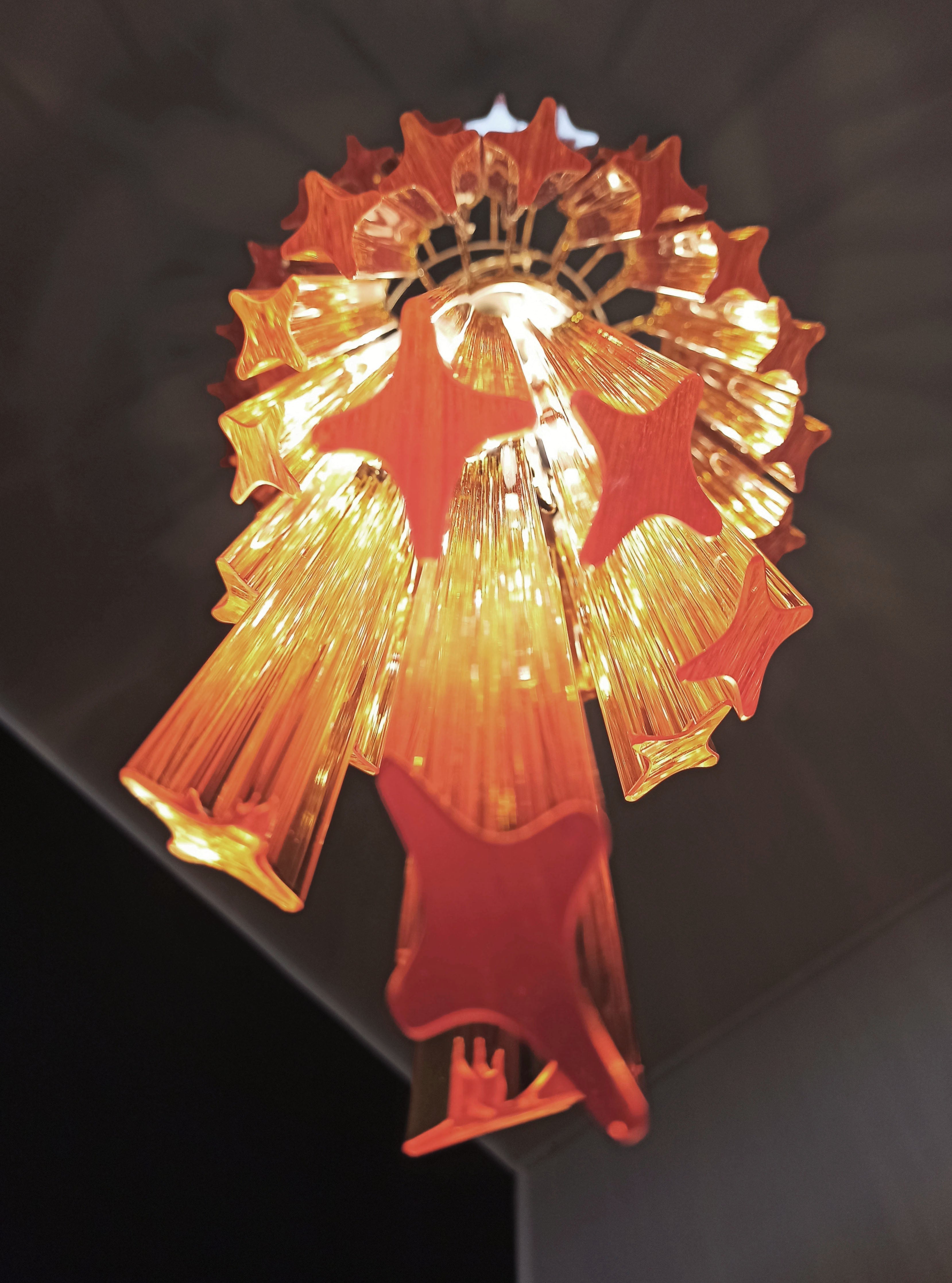 Murano Chandelier 54 Yellow Prism Glasses