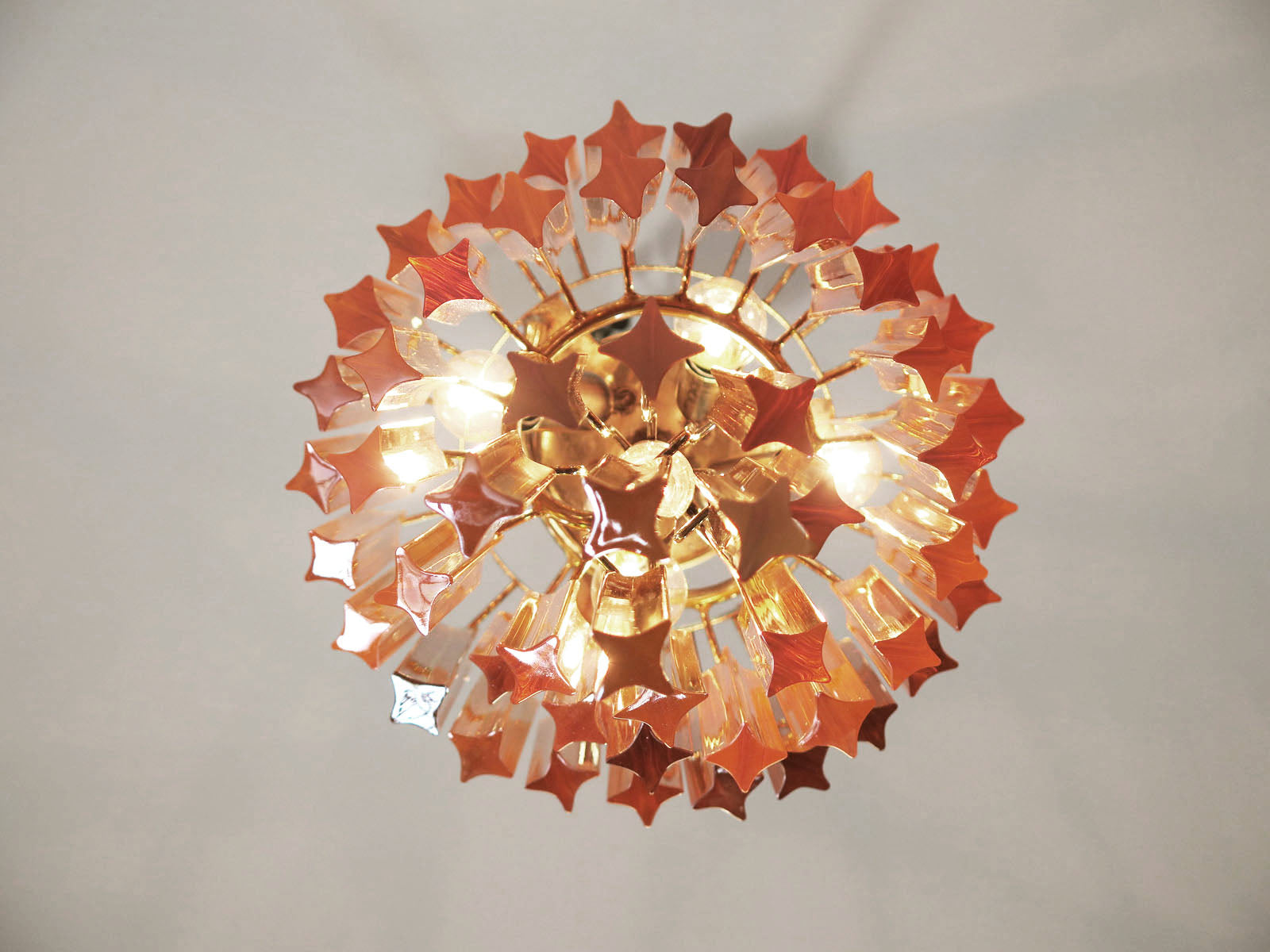 Murano Chandelier 54 Yellow Prism Glasses