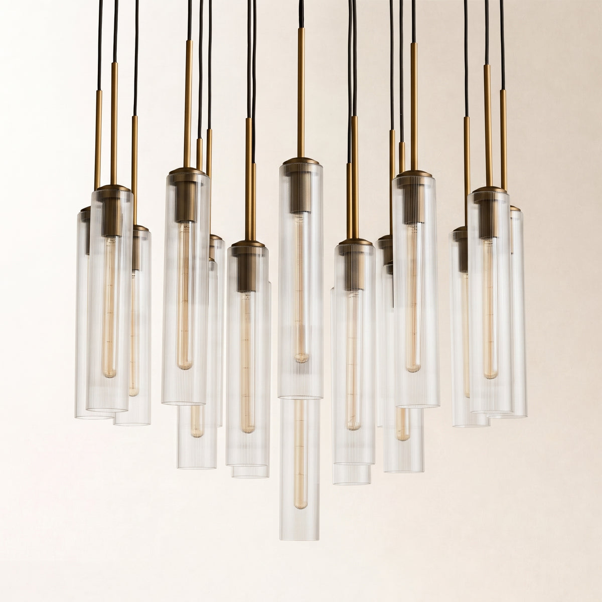 Verina Fluted Glass Round Chandelier