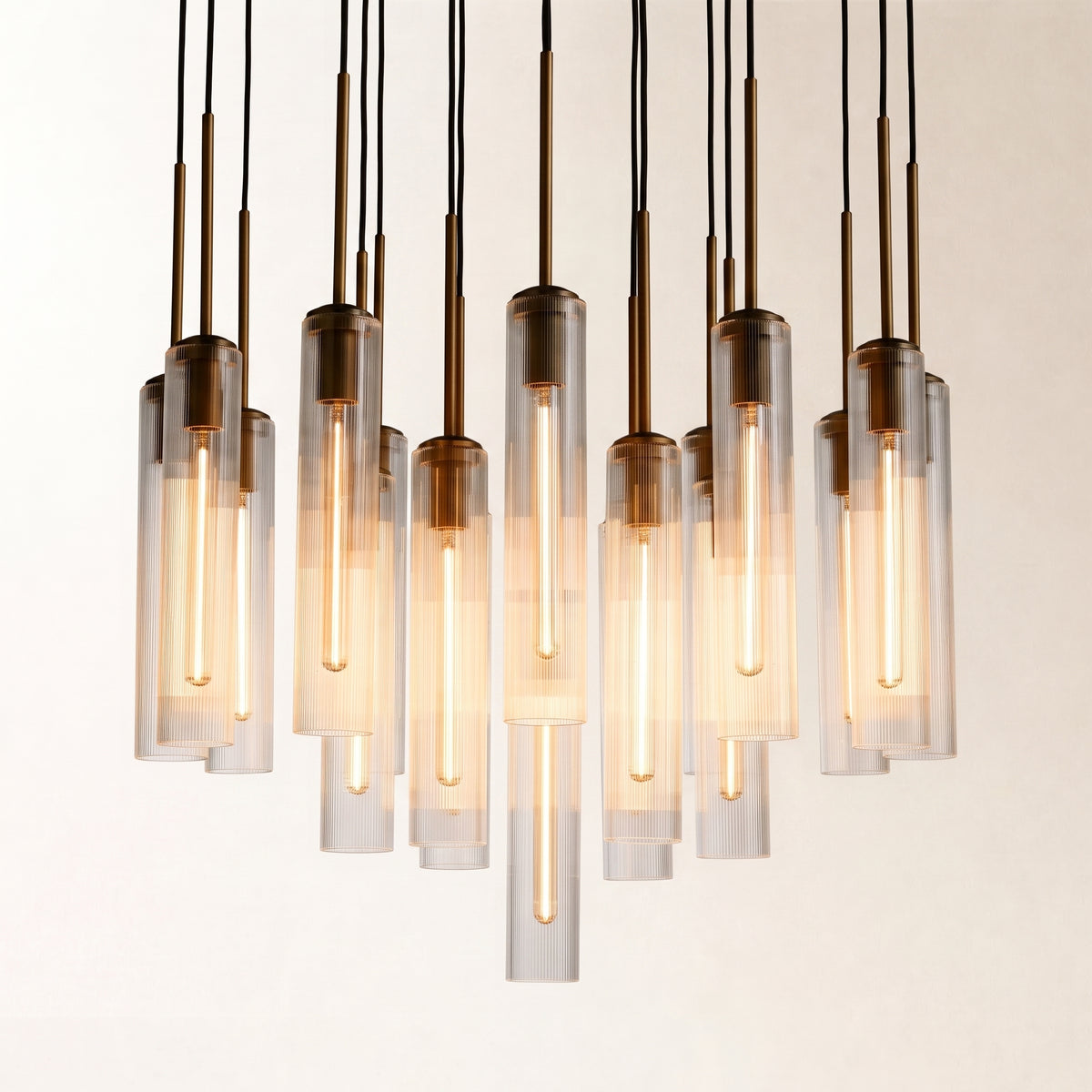 Verina Fluted Glass Round Chandelier