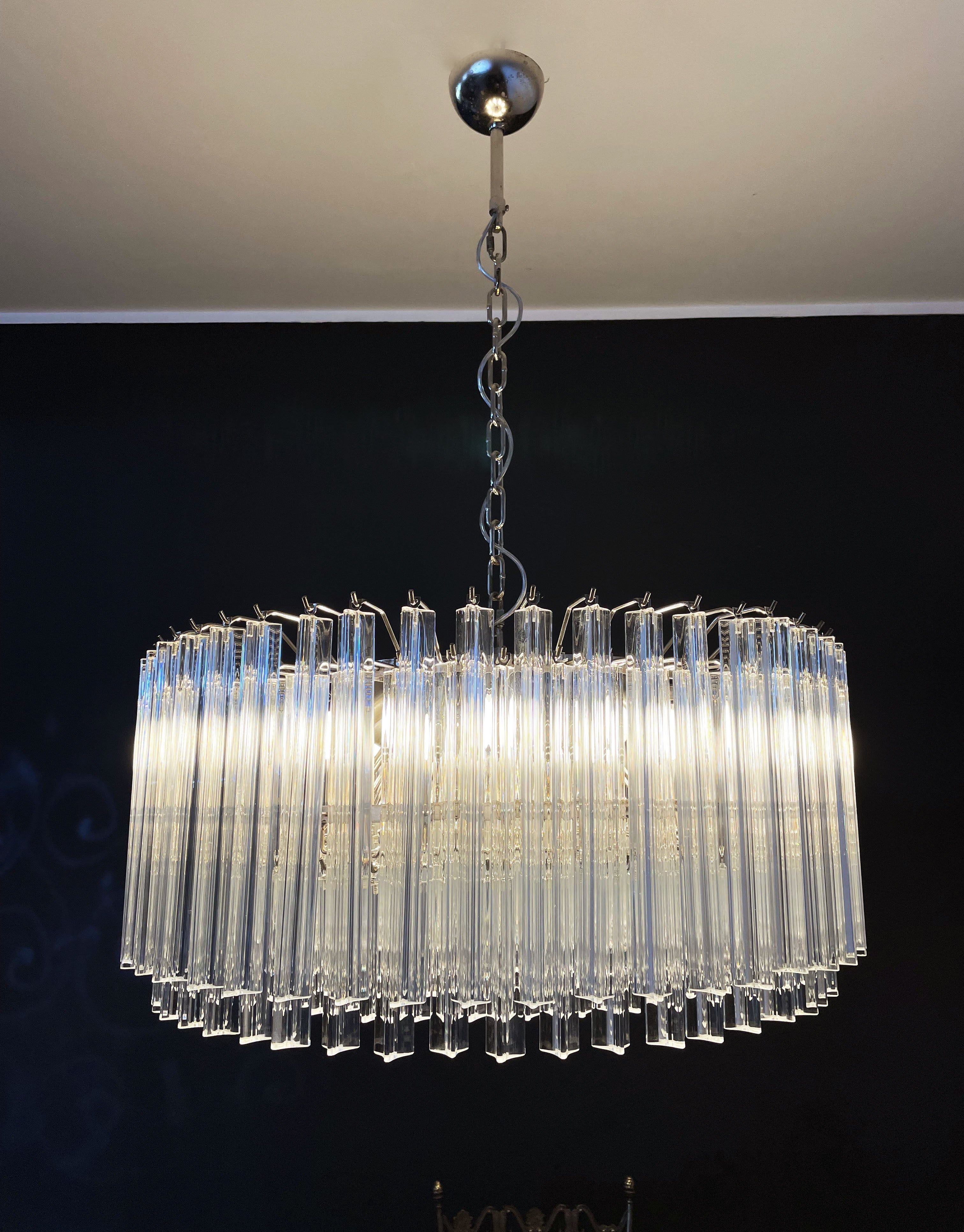Murano Chandelier 265 Clear Prism Glass