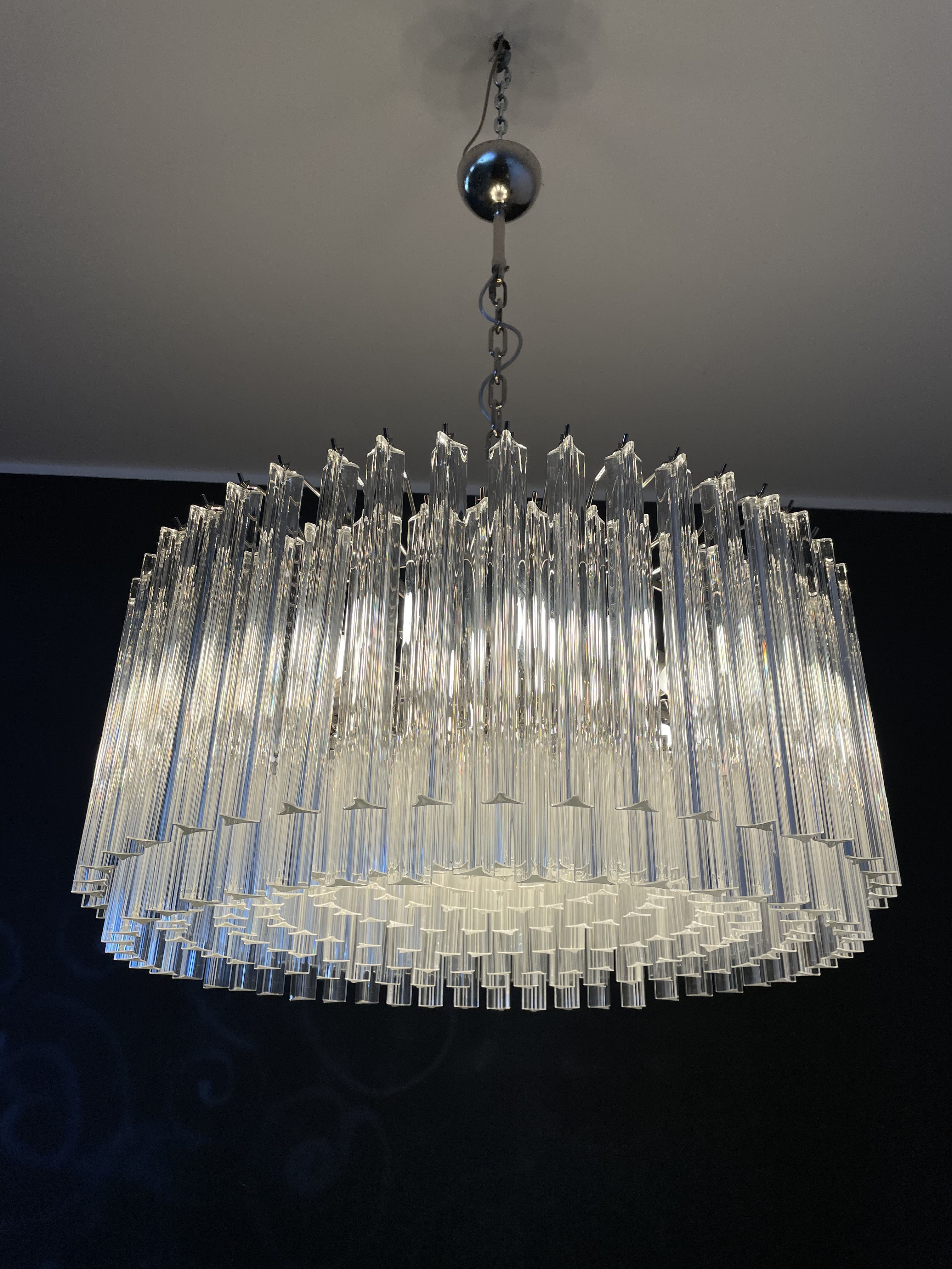 Murano Chandelier 265 Clear Prism Glass