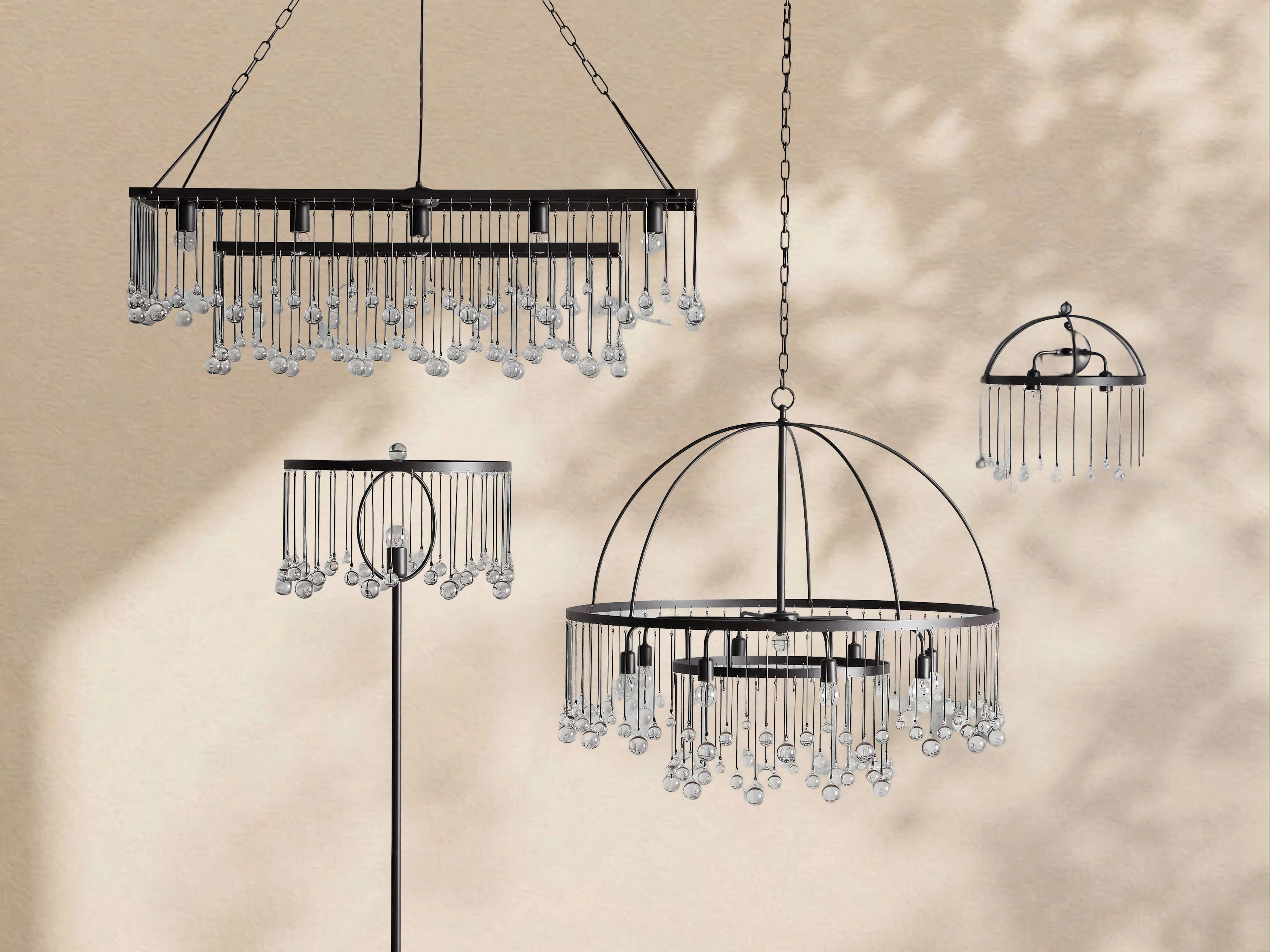Aubrey Crystal Ball Round Chandelier 5 Light / 8 Light