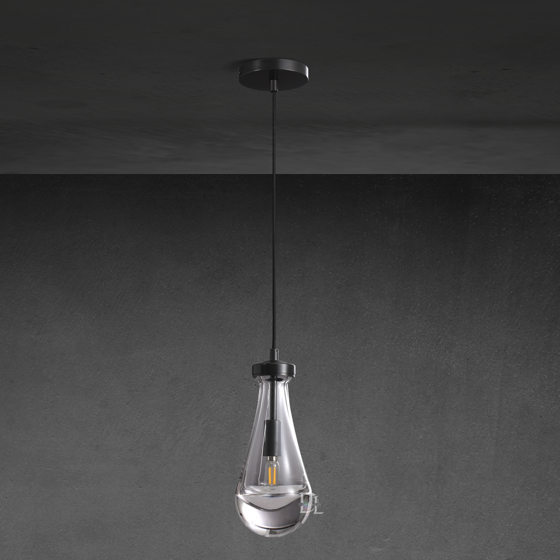 Modern Raindrop Pendant Light For Kitchen Bedroom Cord