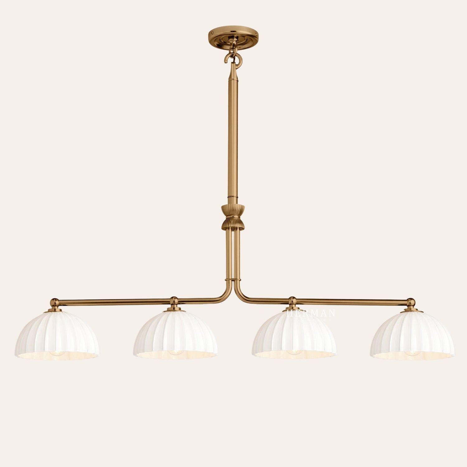 Enzo 42" Glass Linear Chandelier
