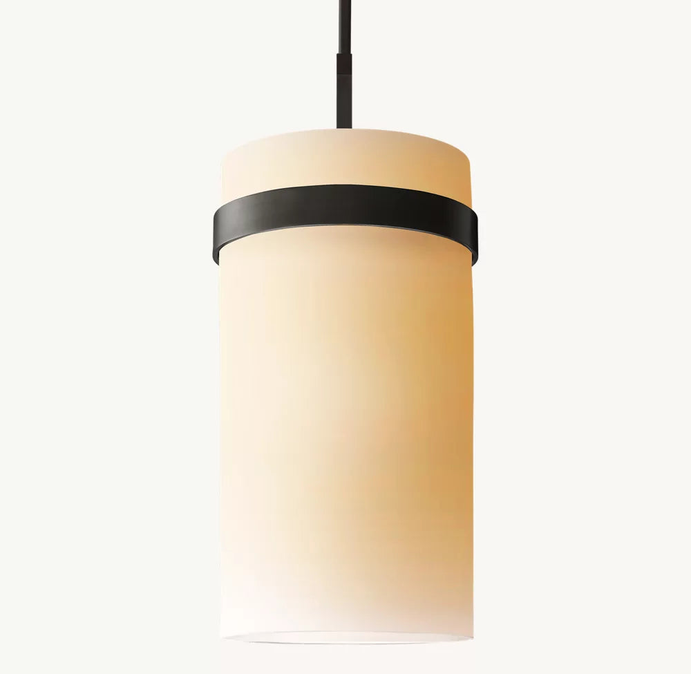 Ravele Milk Glass Pendant 10"