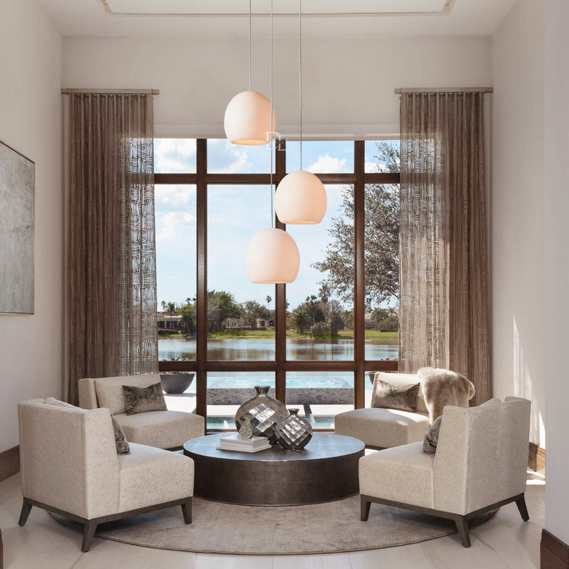 Arica Alabaster Round Chandelier