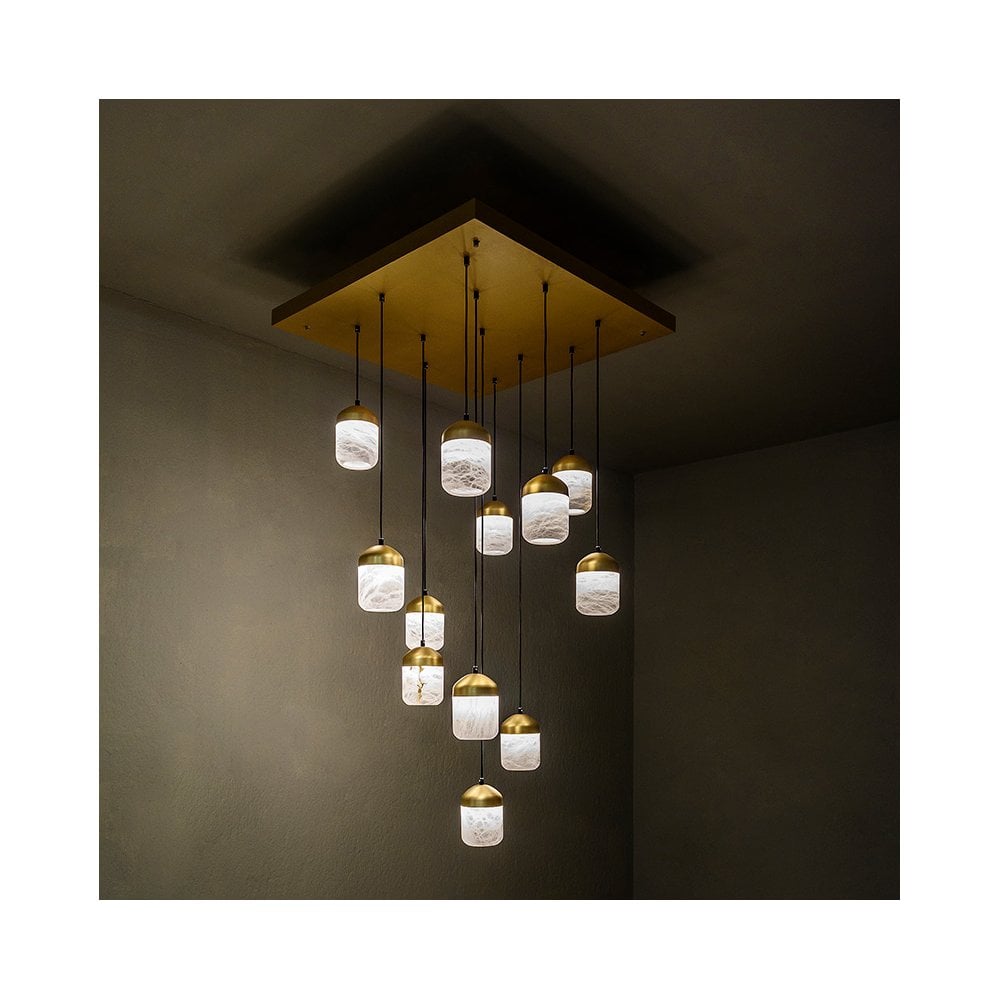 Alabastera Acorn Alabaster Cluster Light