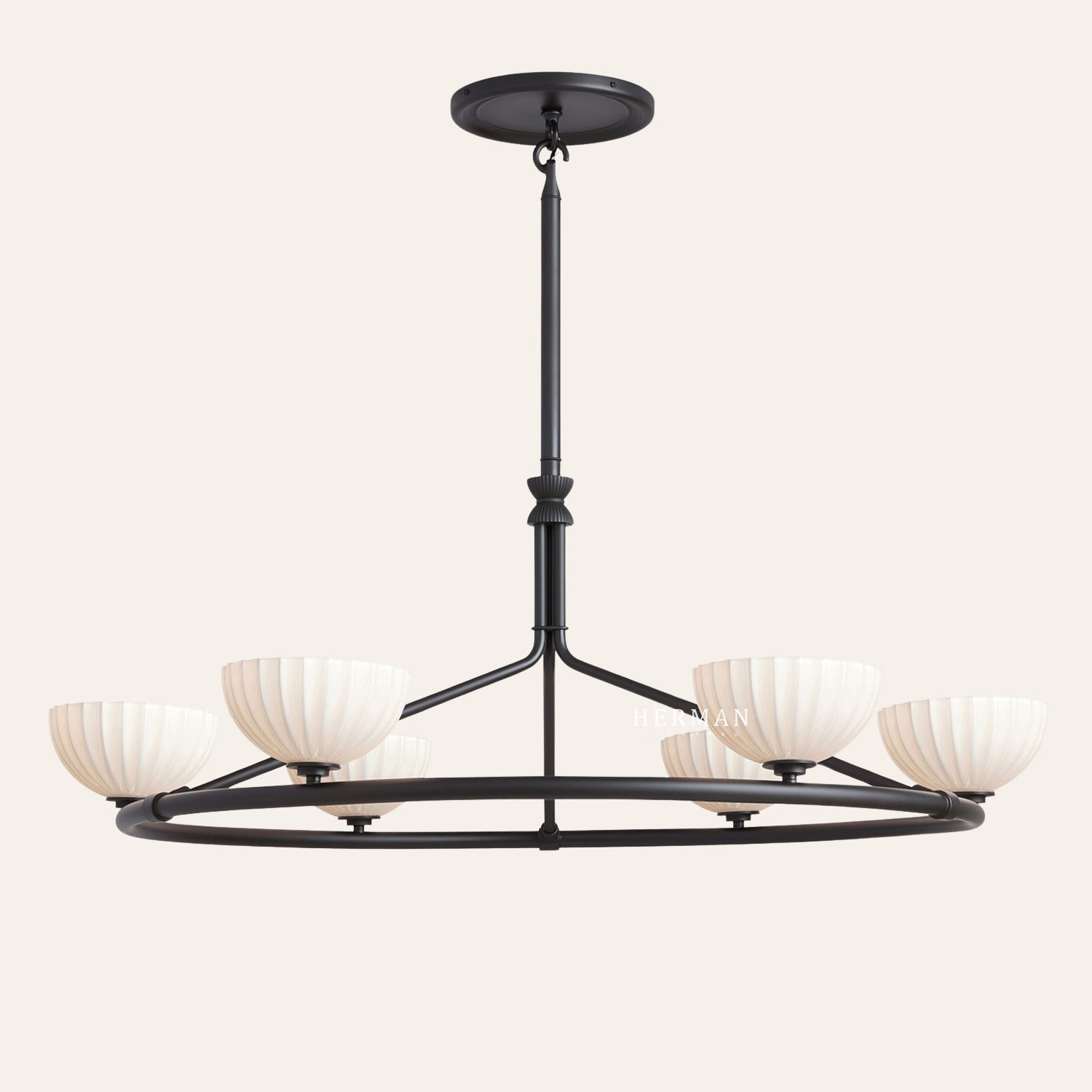 Enzo 48" Glass Round Chandelier