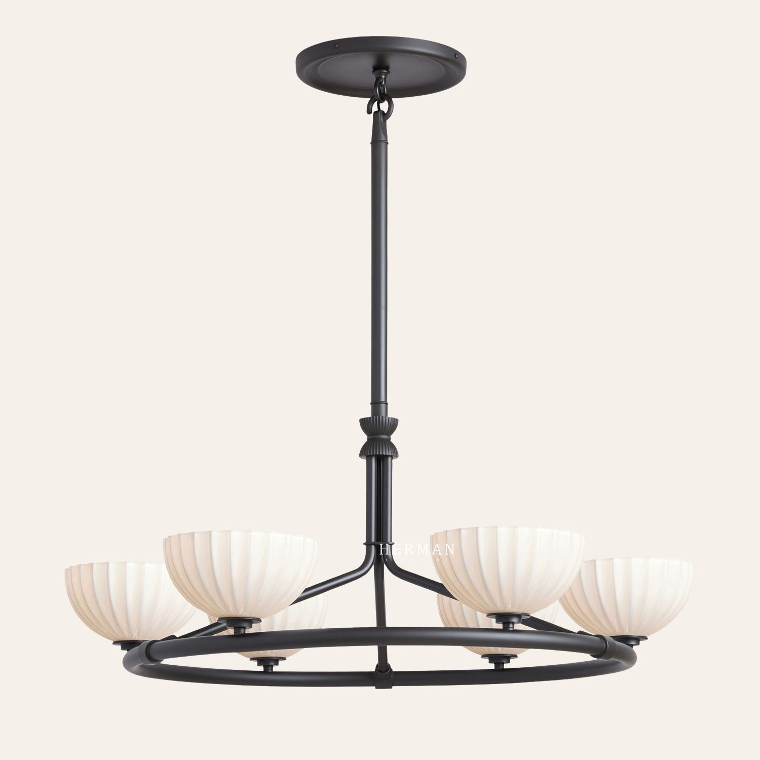 Enzo 36" Glass Round Chandelier