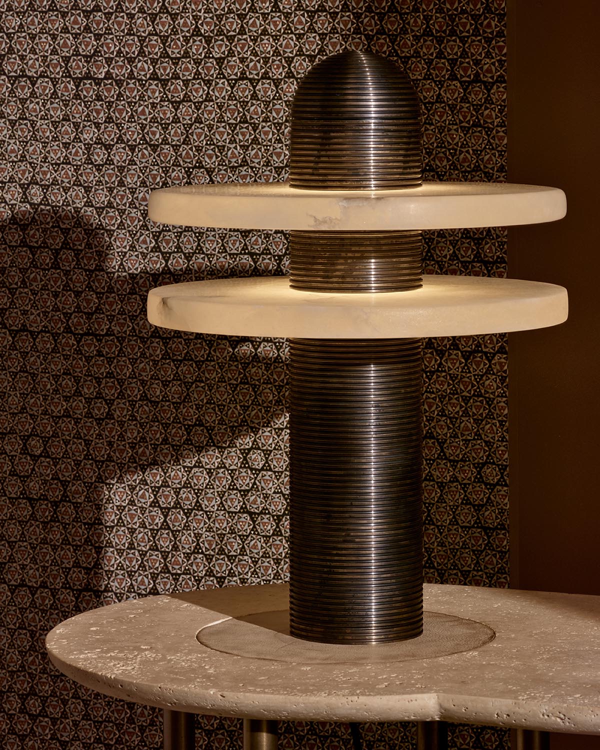 Median Alabaster Table Lamp