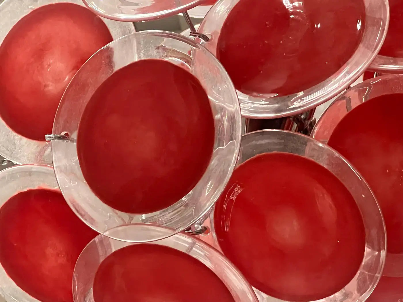 Red Murano Glass Disc Chandelier