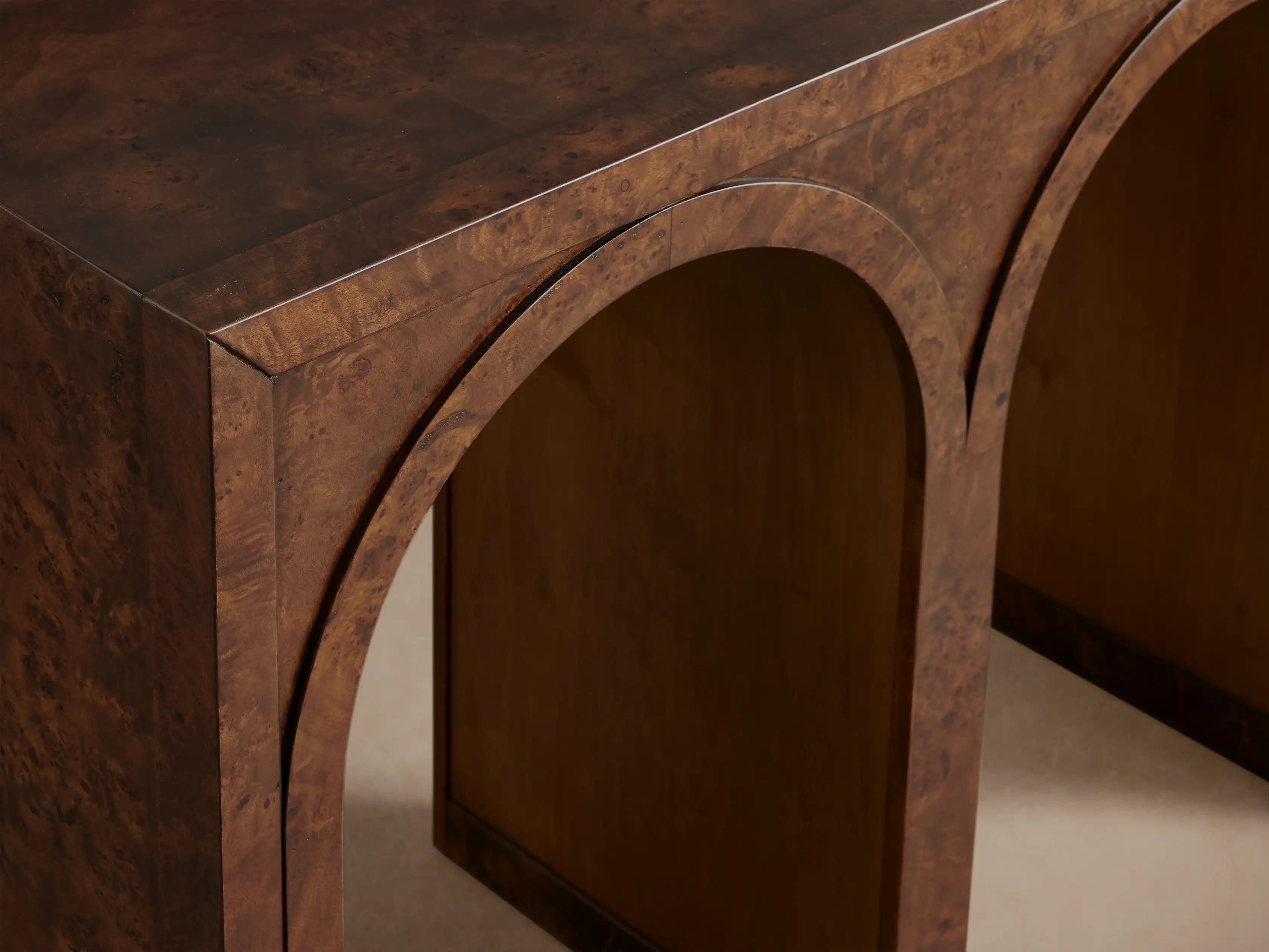 Hattiea Burl Console Table