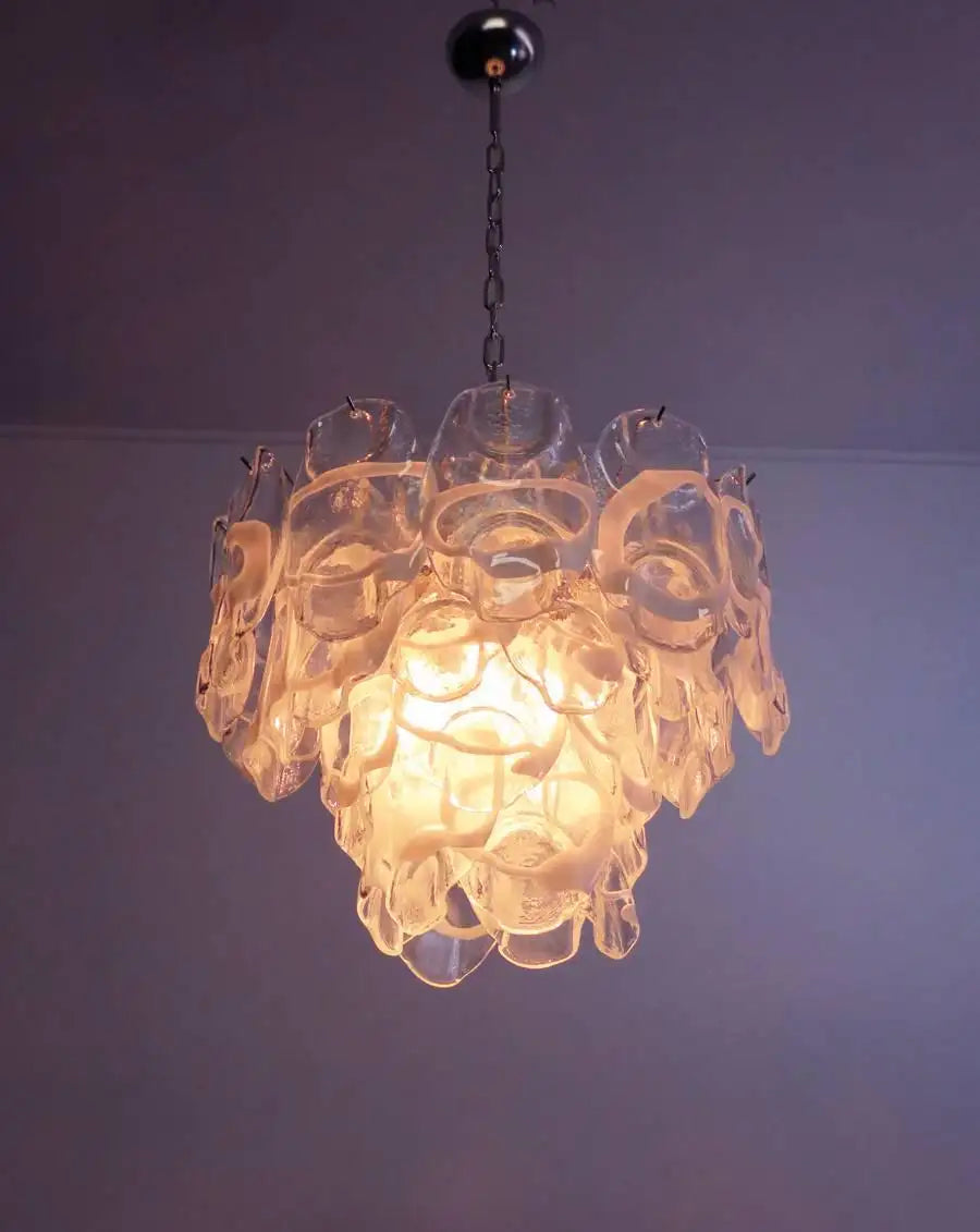 Vintage Italian Murano Chandelier 36 Glasses