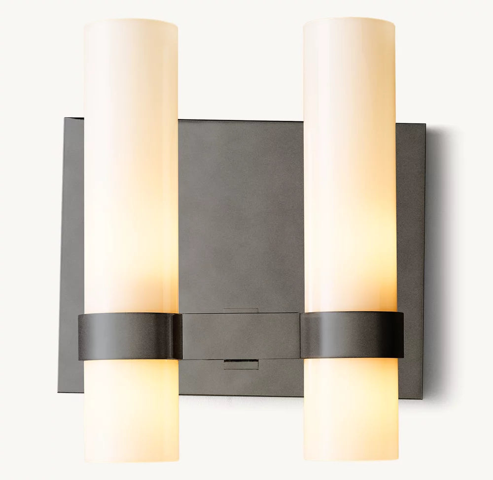 Ravele Milk Glass Double Wall Sconce