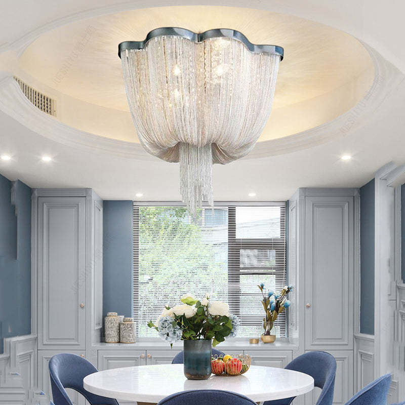 Alisa Tassel Ceiling Light Post-Modern Chandelier Aluminum Chain Light