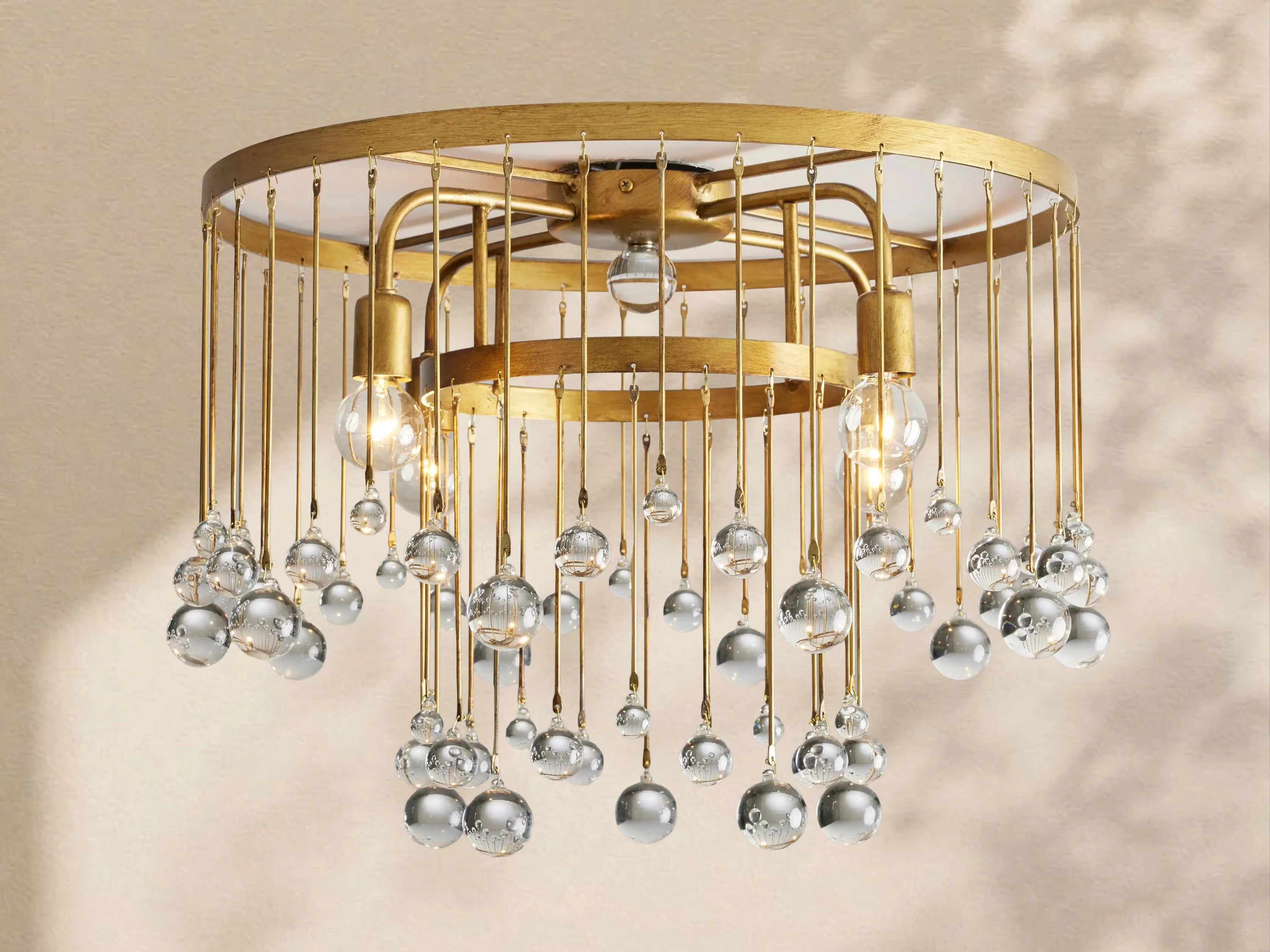 Aubrey Crystal Ball Flushmount Lamp