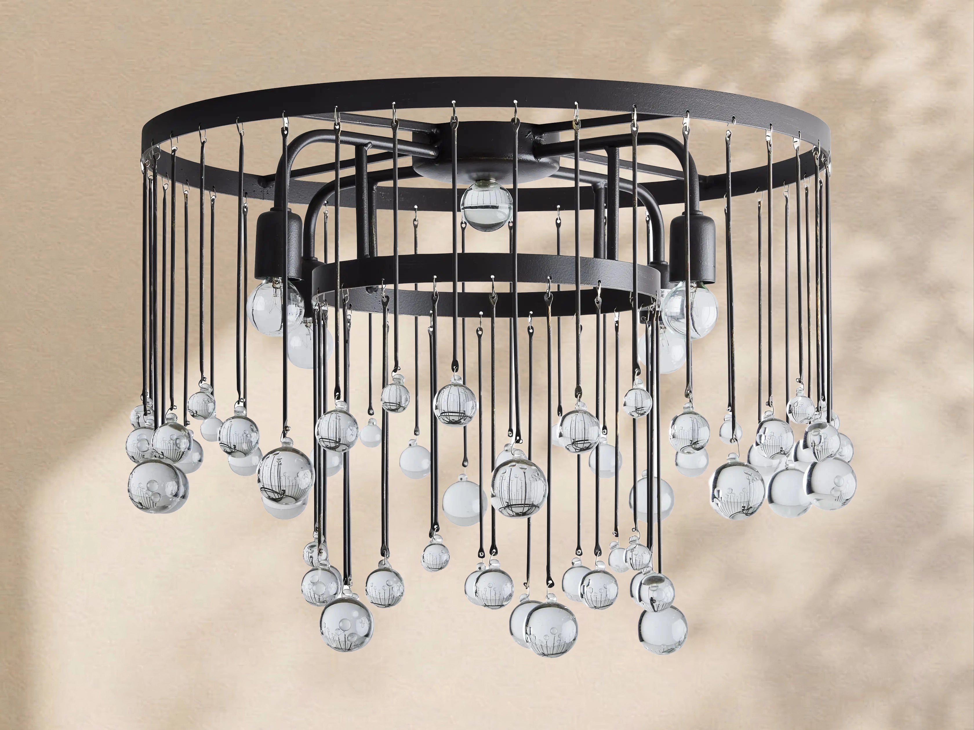 Aubrey Crystal Ball Flushmount Lamp