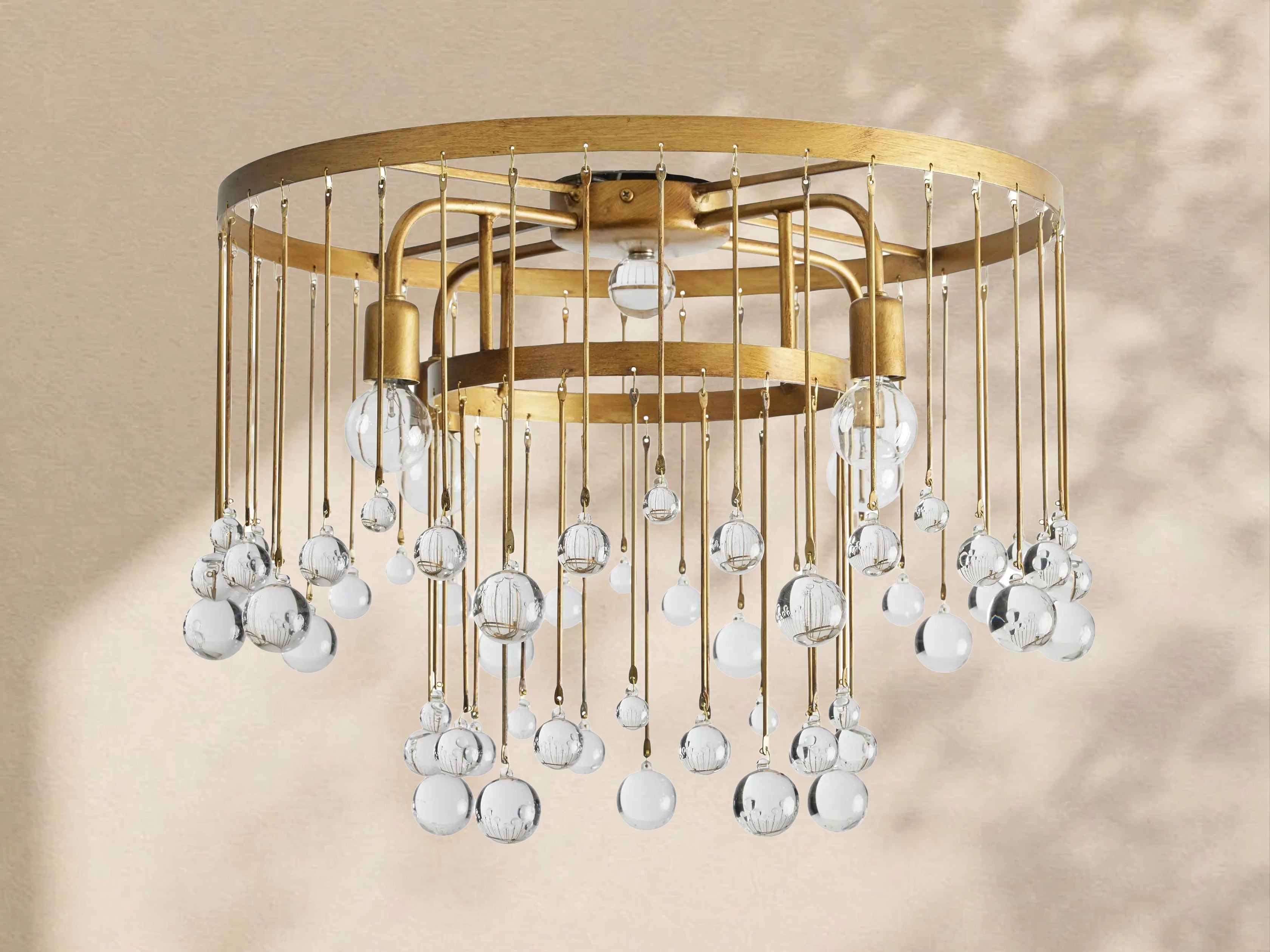 Aubrey Crystal Ball Flushmount Lamp
