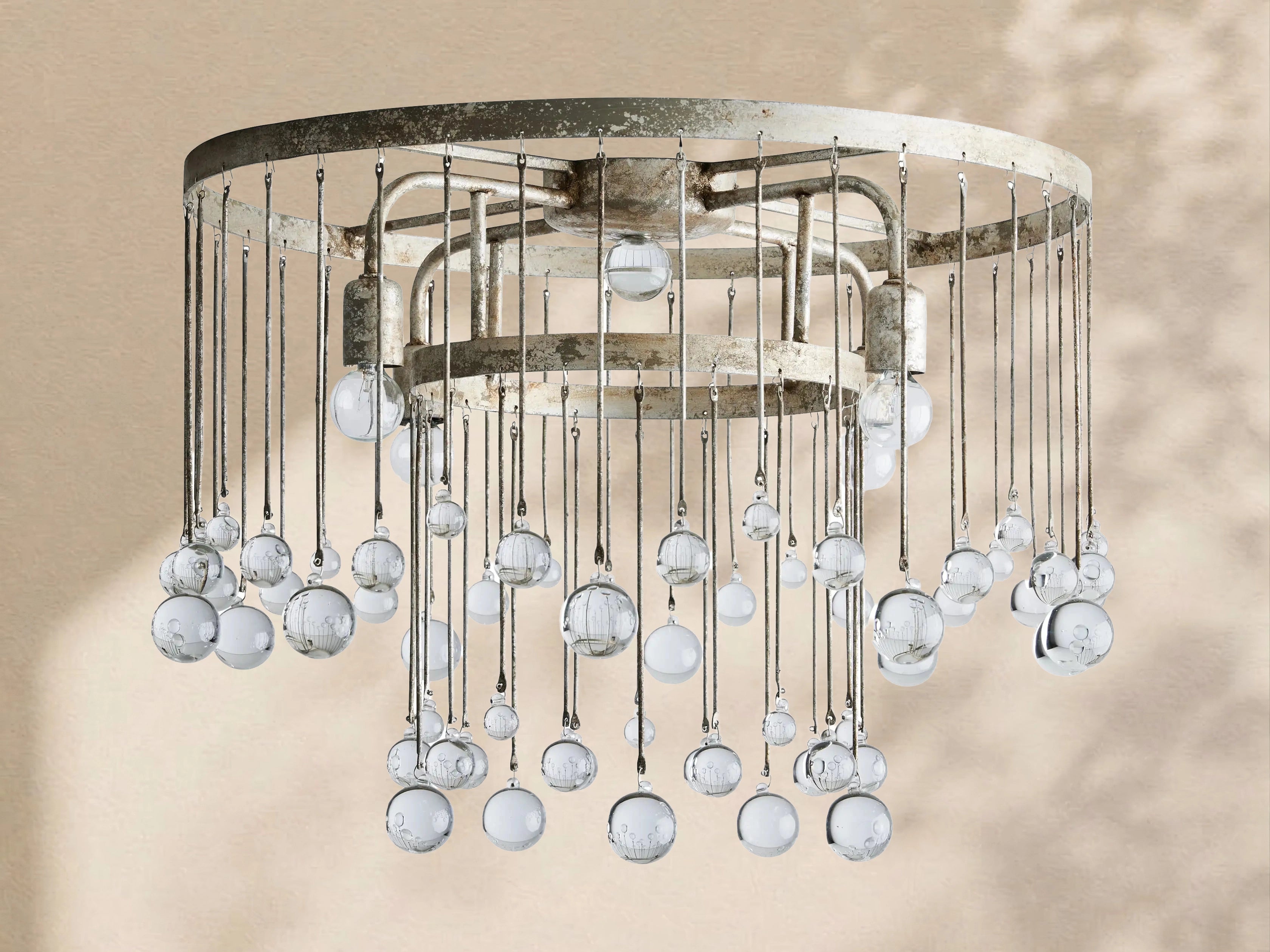 Aubrey Crystal Ball Flushmount Lamp
