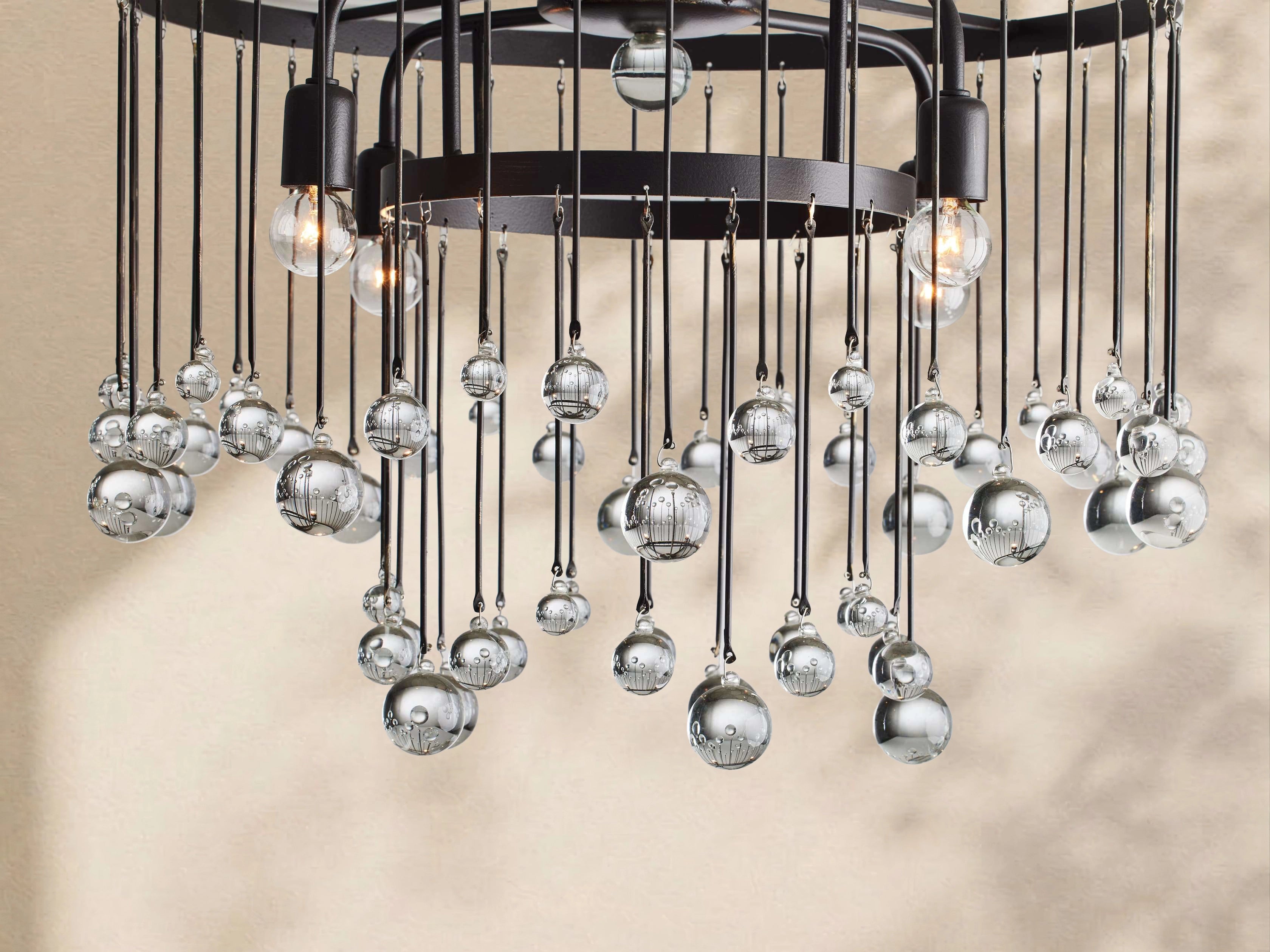 Aubrey Crystal Ball Flushmount Lamp