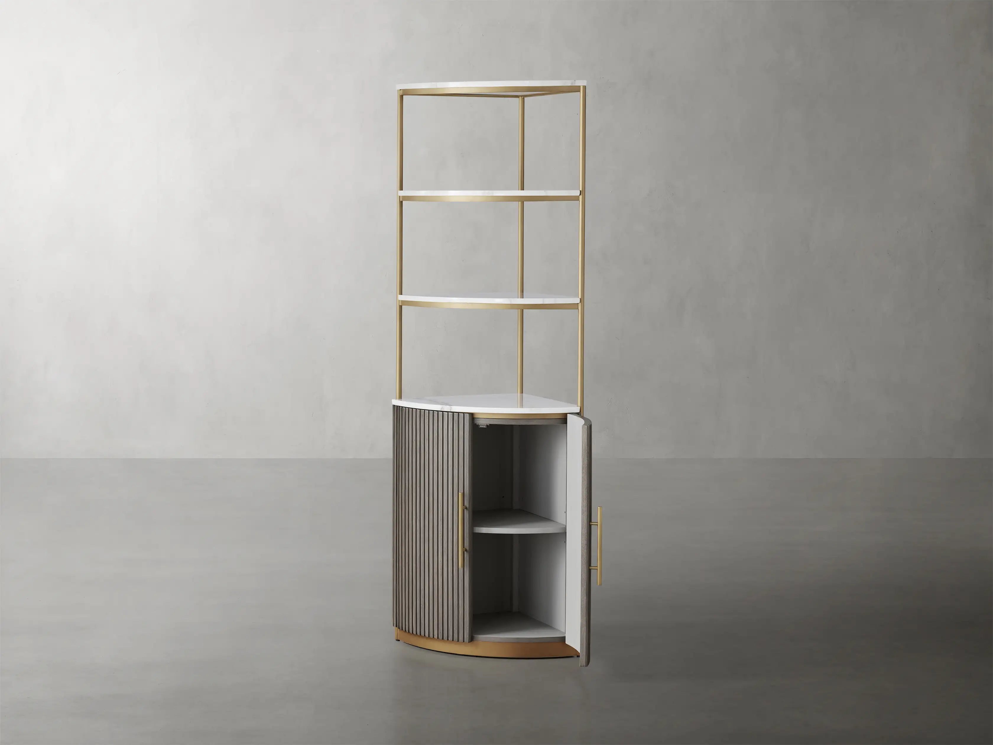 Finley Wooden Corner Cabinet