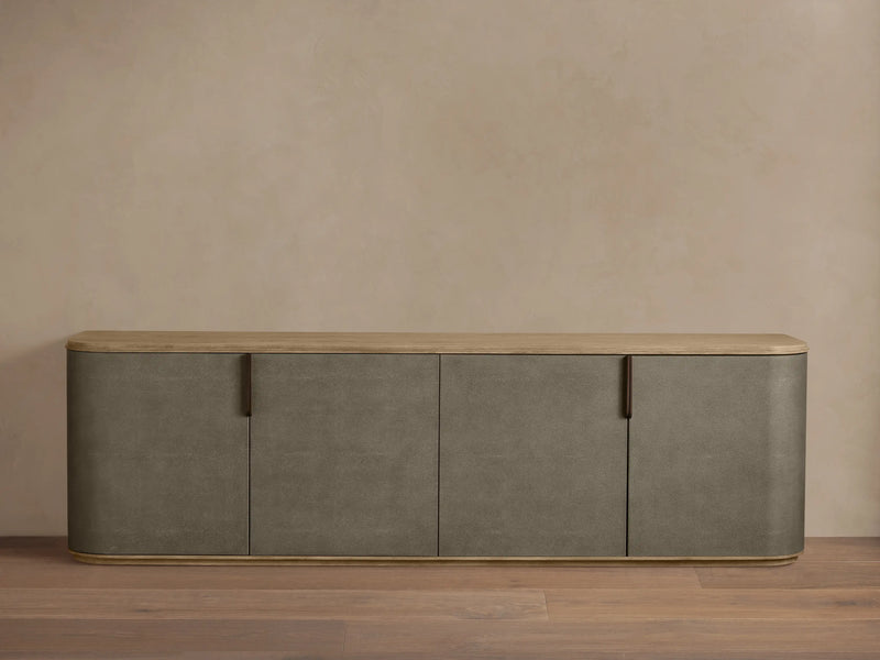 Alvaro Long Console Table Salvaged Wood Aluminum Artisanal Rustic Living
