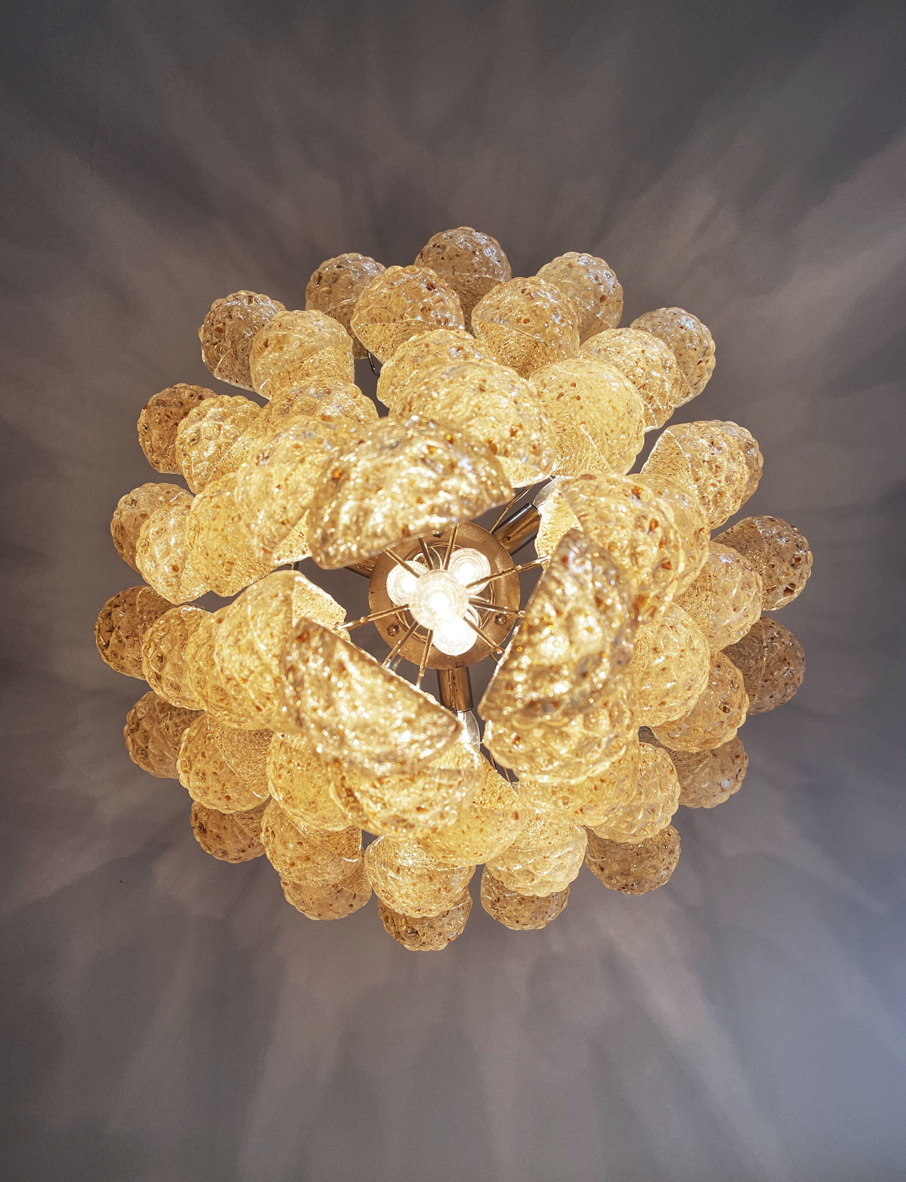 Murano Chandelier 52 Yellow Drop Glasses
