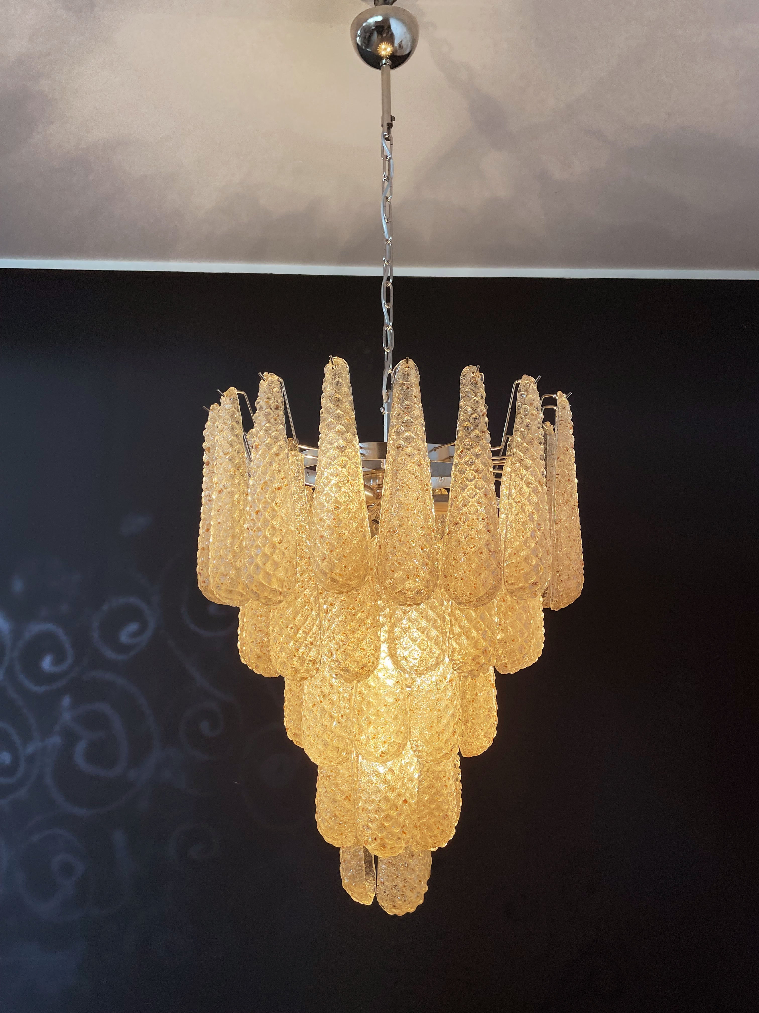 Murano Chandelier 52 Yellow Drop Glasses