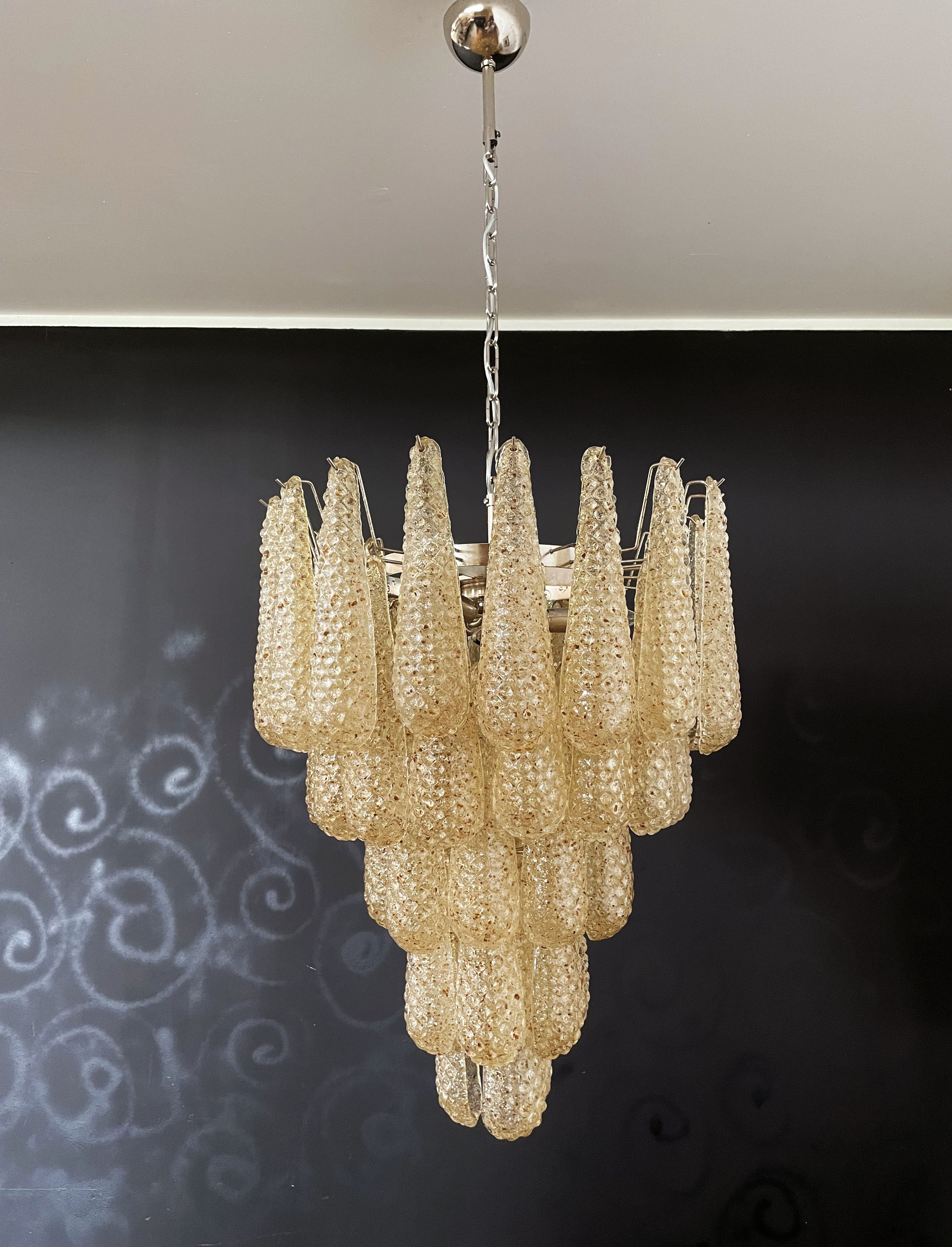 Murano Chandelier 52 Yellow Drop Glasses