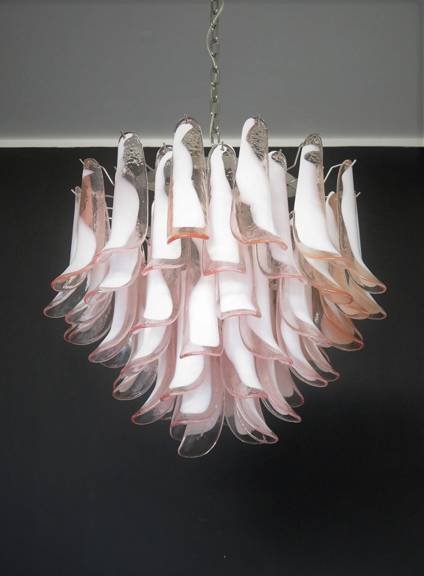 Murano Chandelier 53 Pink Petal Glass