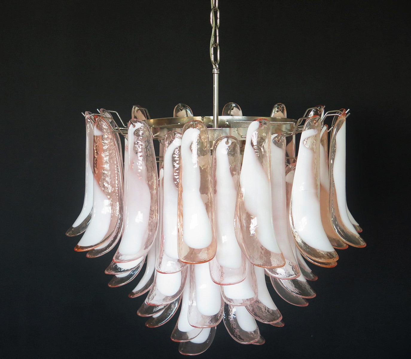 Murano Chandelier 53 Pink Petal Glass