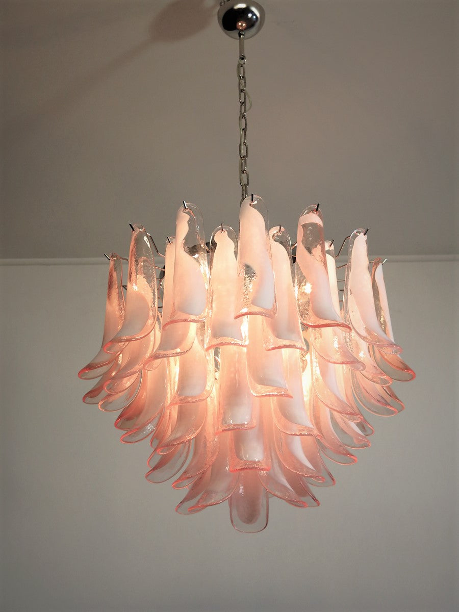 Murano Chandelier 53 Pink Petal Glass