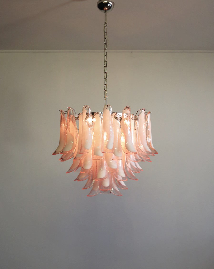 Murano Chandelier 53 Pink Petal Glass