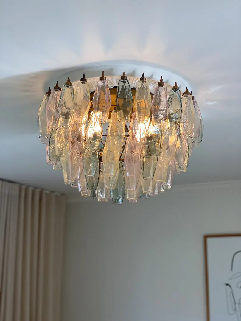 Murano Flushmount– Poliedri – 84 glasses – Multi
