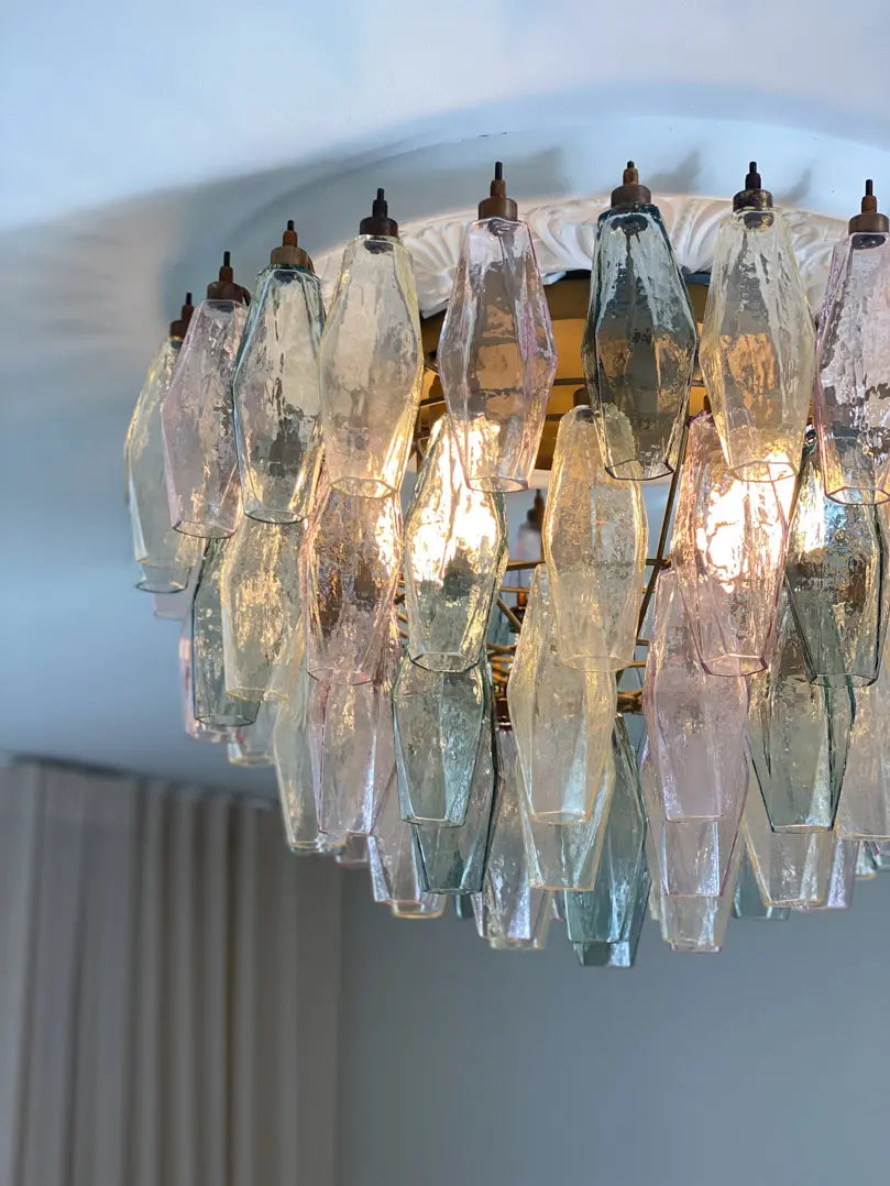 Murano Flushmount– Poliedri – 84 glasses – Multi
