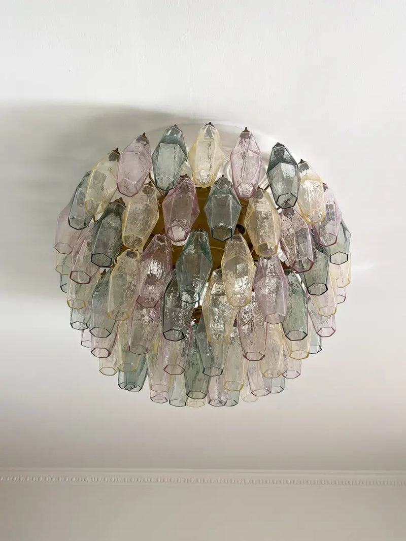 Murano Flushmount– Poliedri – 84 glasses – Multi