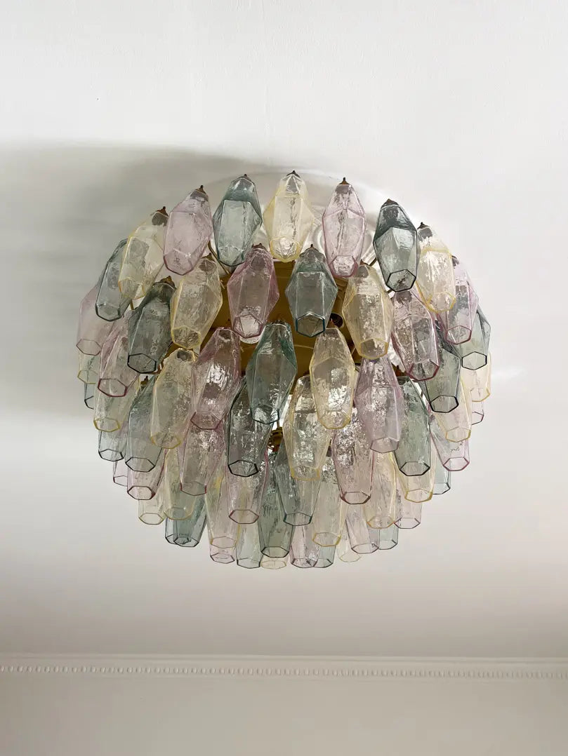 Murano Flushmount– Poliedri – 84 glasses – Multi
