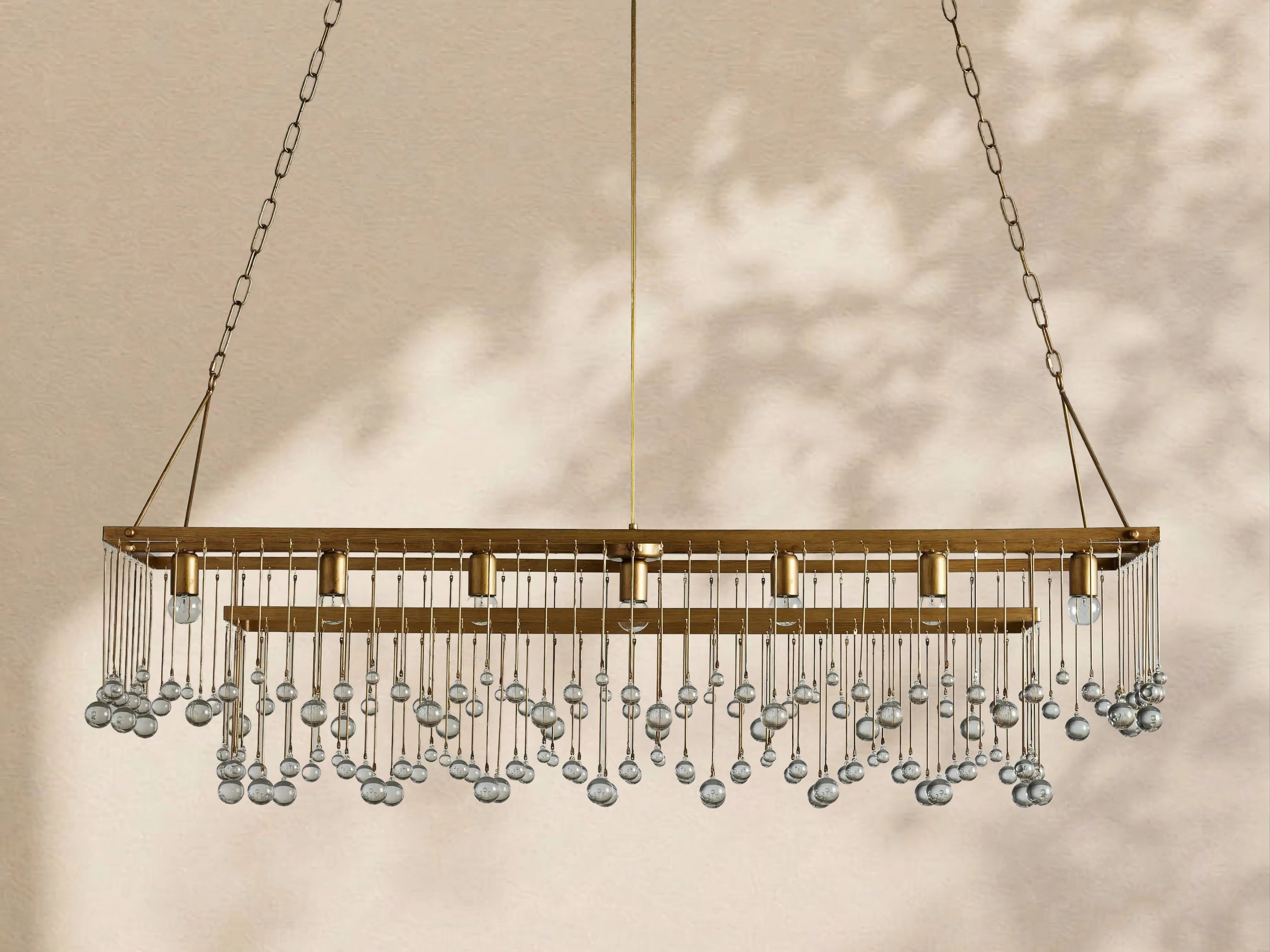 Aubrey Crystal Ball  Rectangular Chandelier 47'' 60''