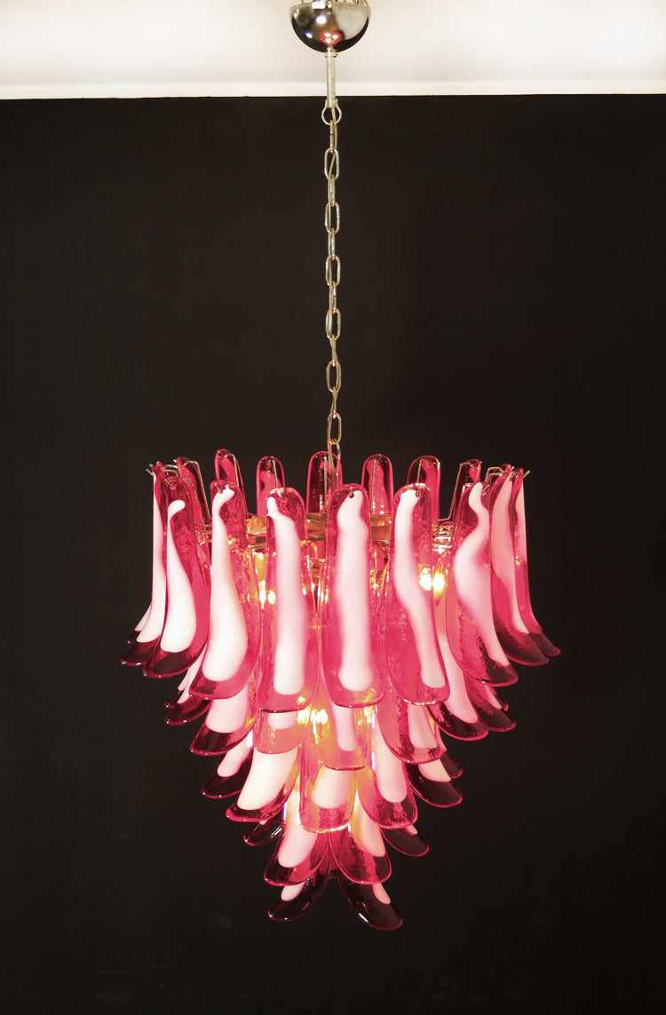 Murano Chandelier 52 Red Petal Glass