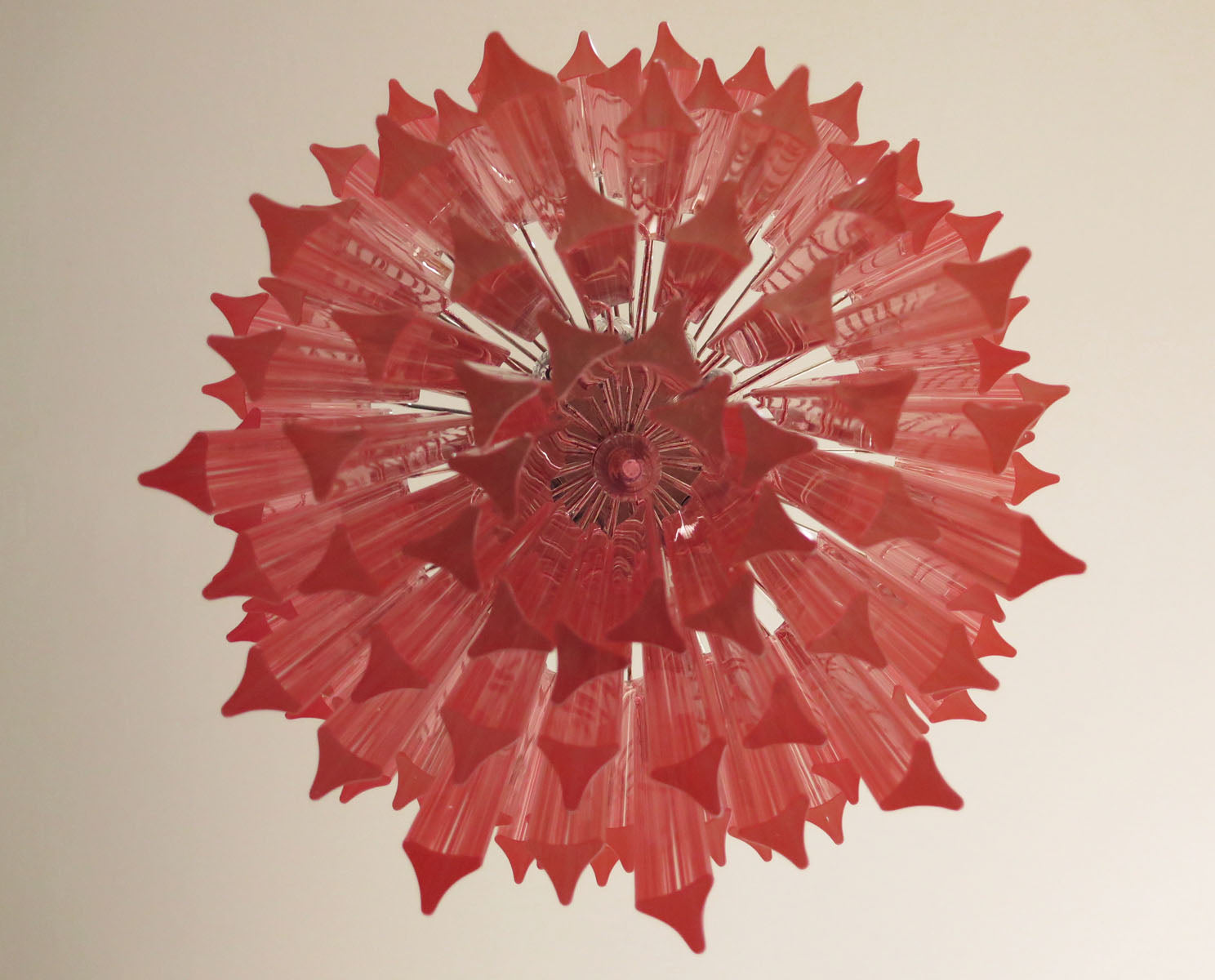 Murano Chandelier 107 Pink Prism Glass