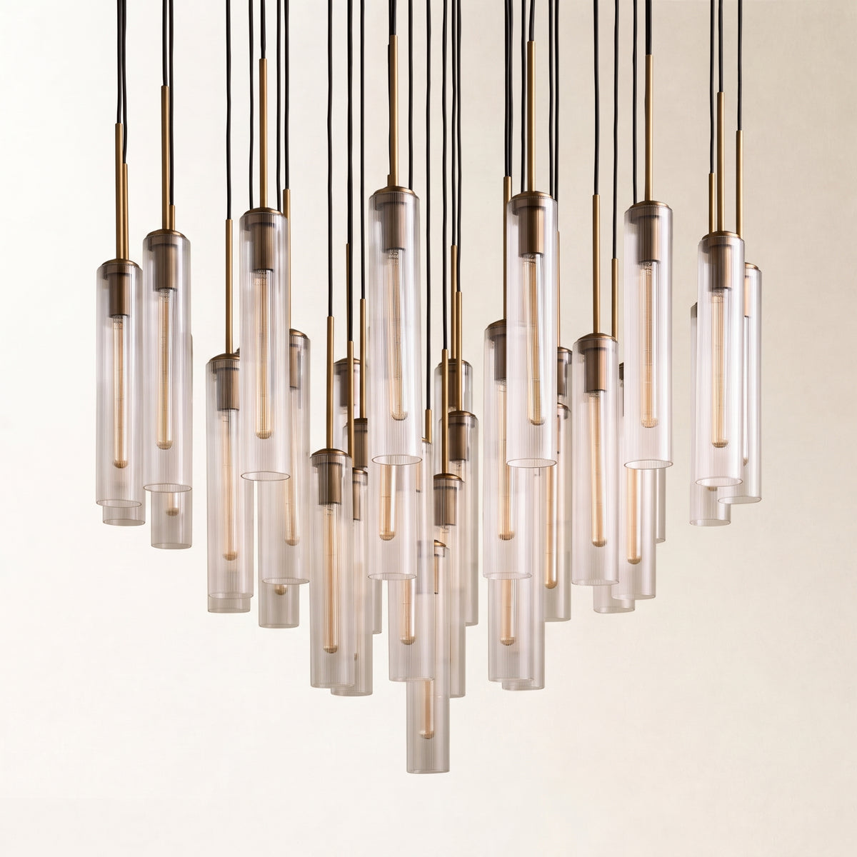 Verina Fluted Glass Round Chandelier