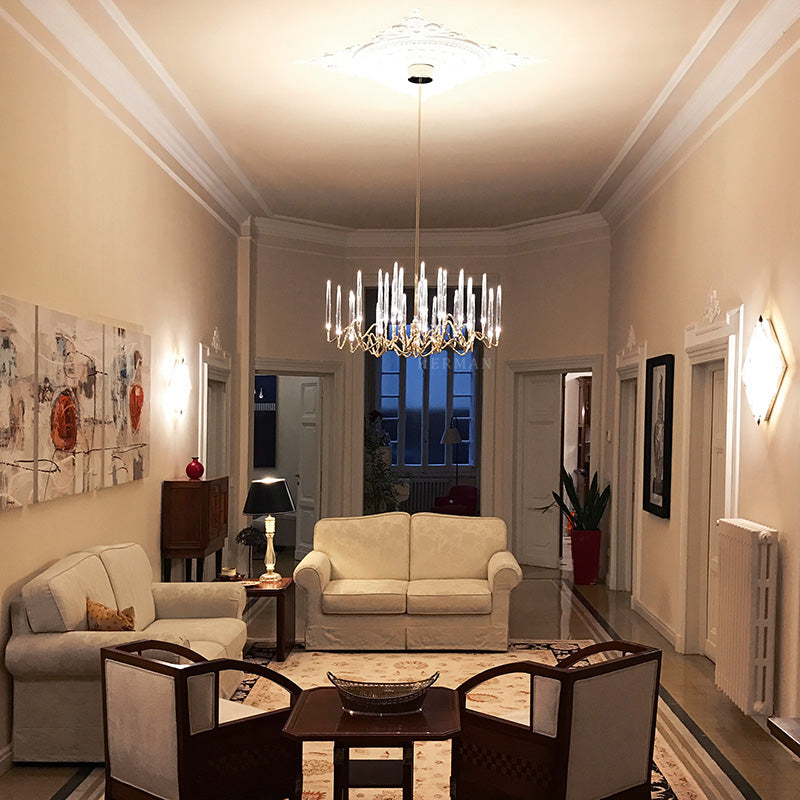 Pezzo Crystal Round Chandelier D33'' 47''  55''