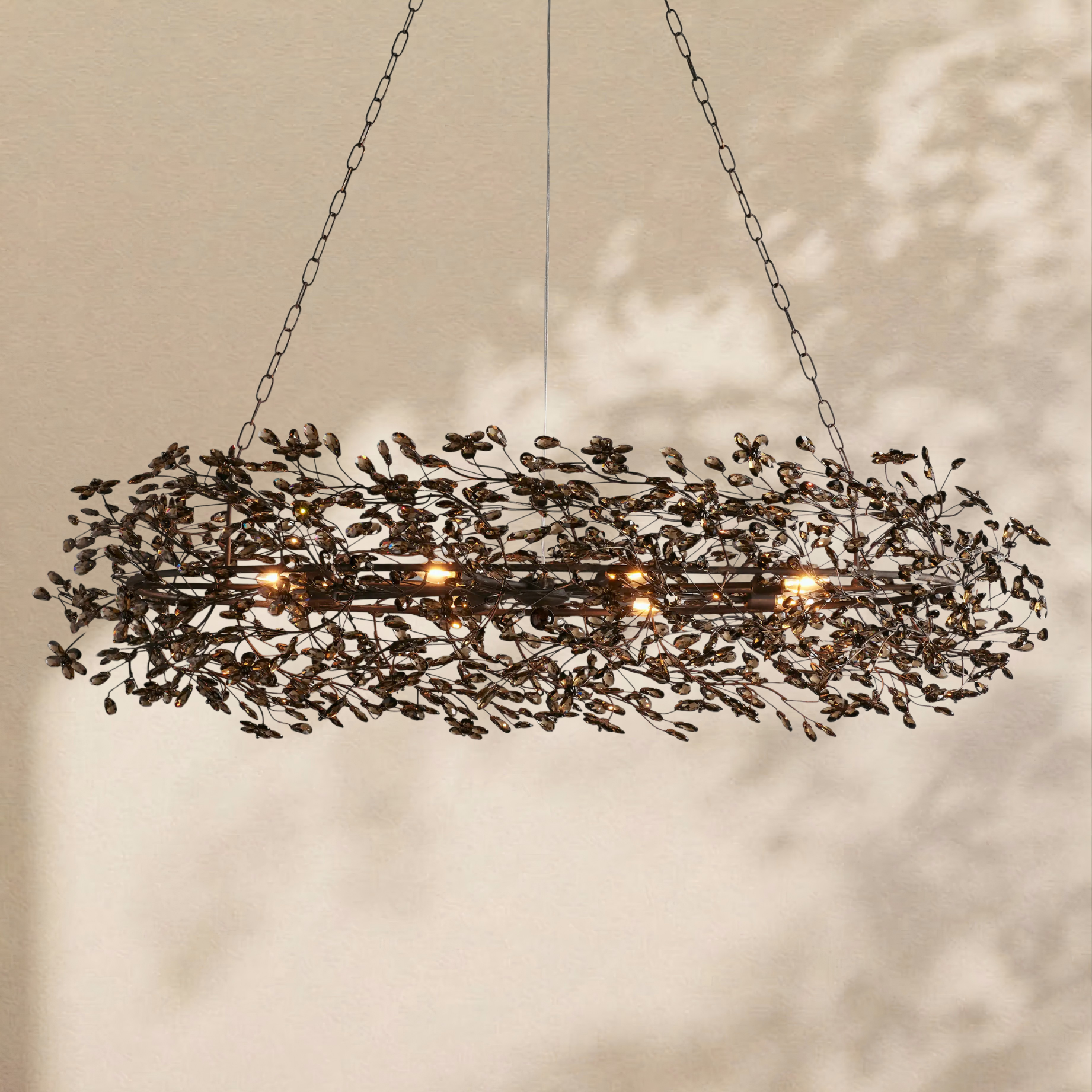 Fiore Colored Oval Chandelier 62" 74"
